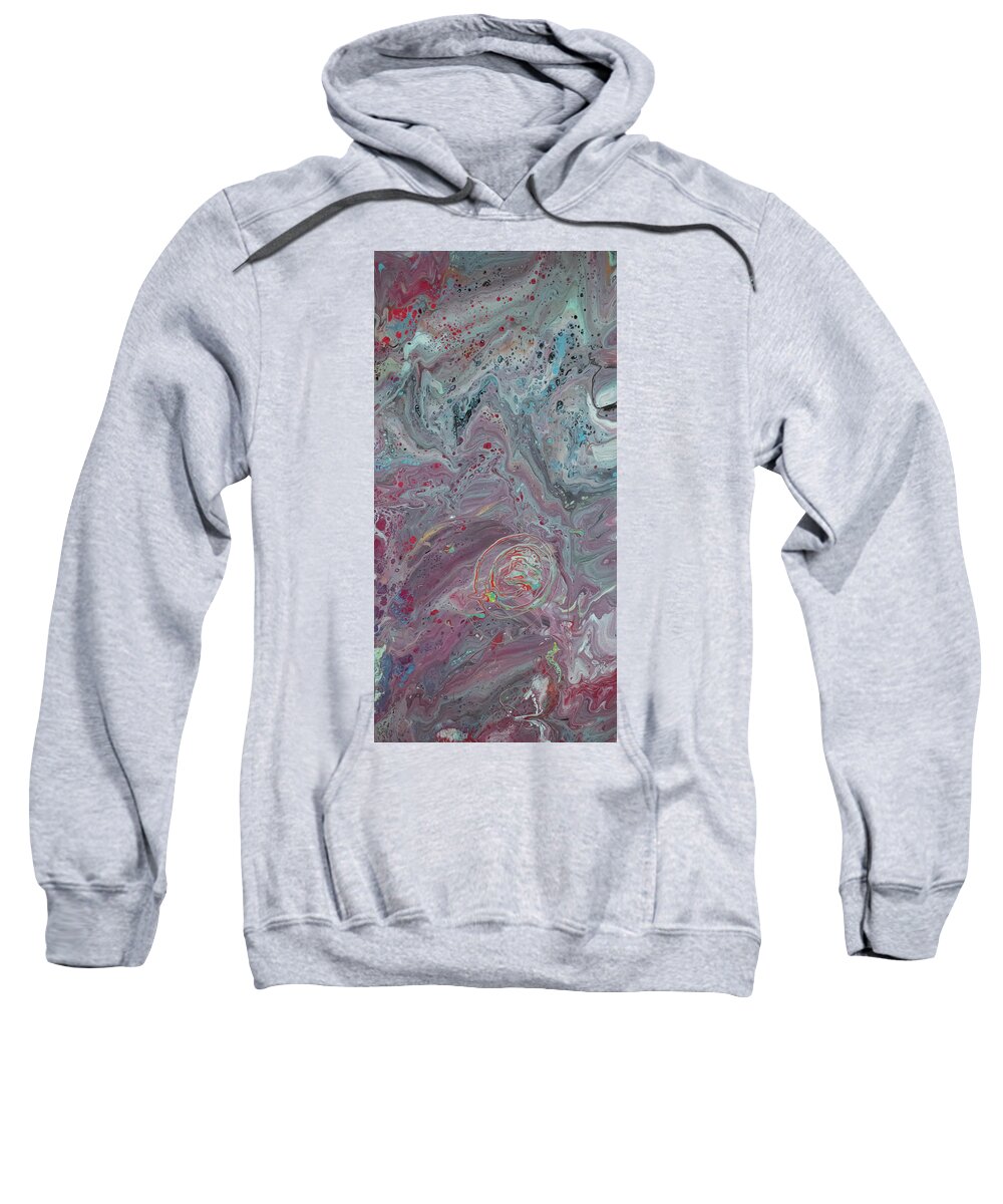 Pour Sweatshirt featuring the mixed media Underwater Pour by Aimee Bruno