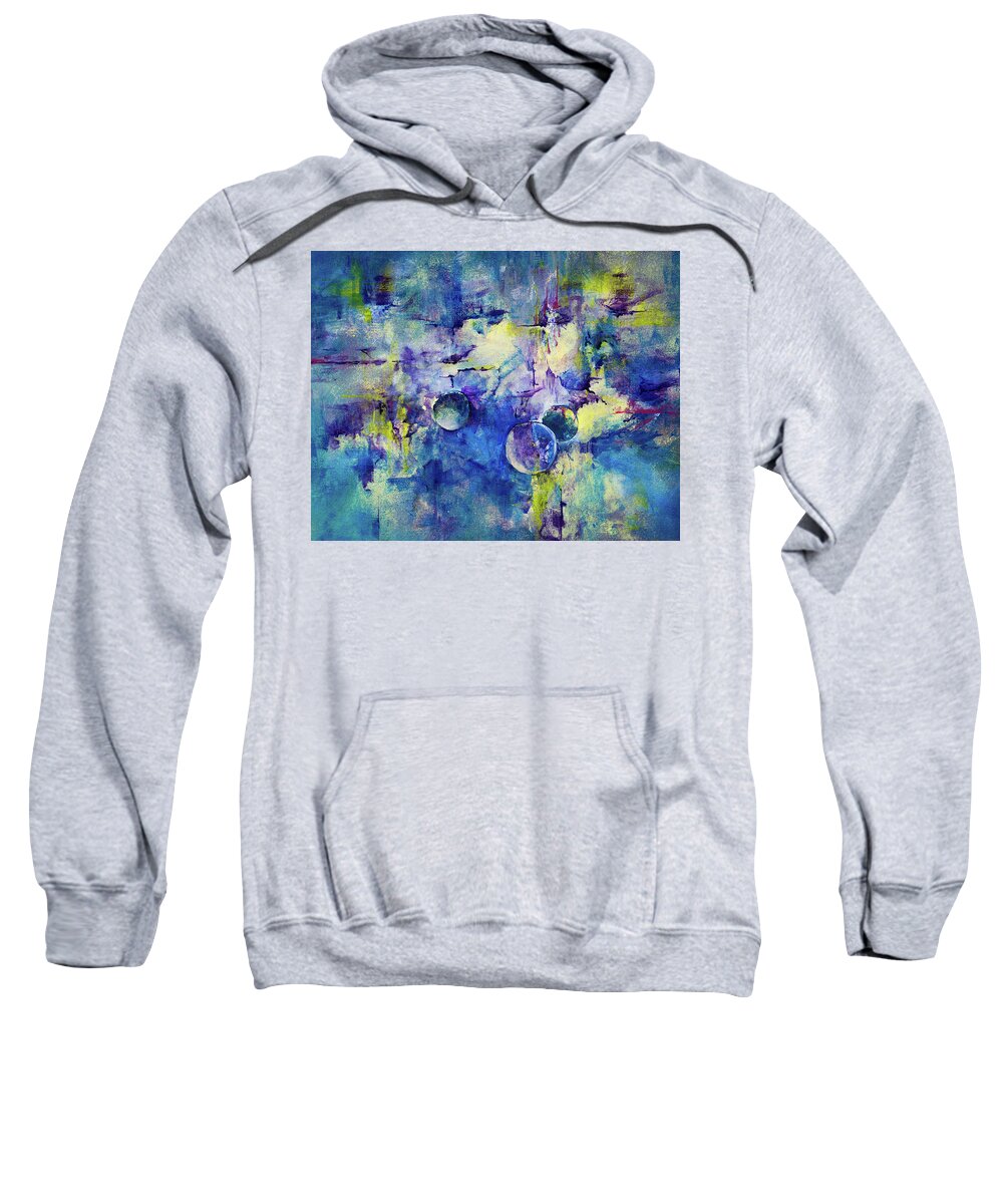 Abstract Sweatshirt featuring the painting Universal Mysteries by Lee Beuther