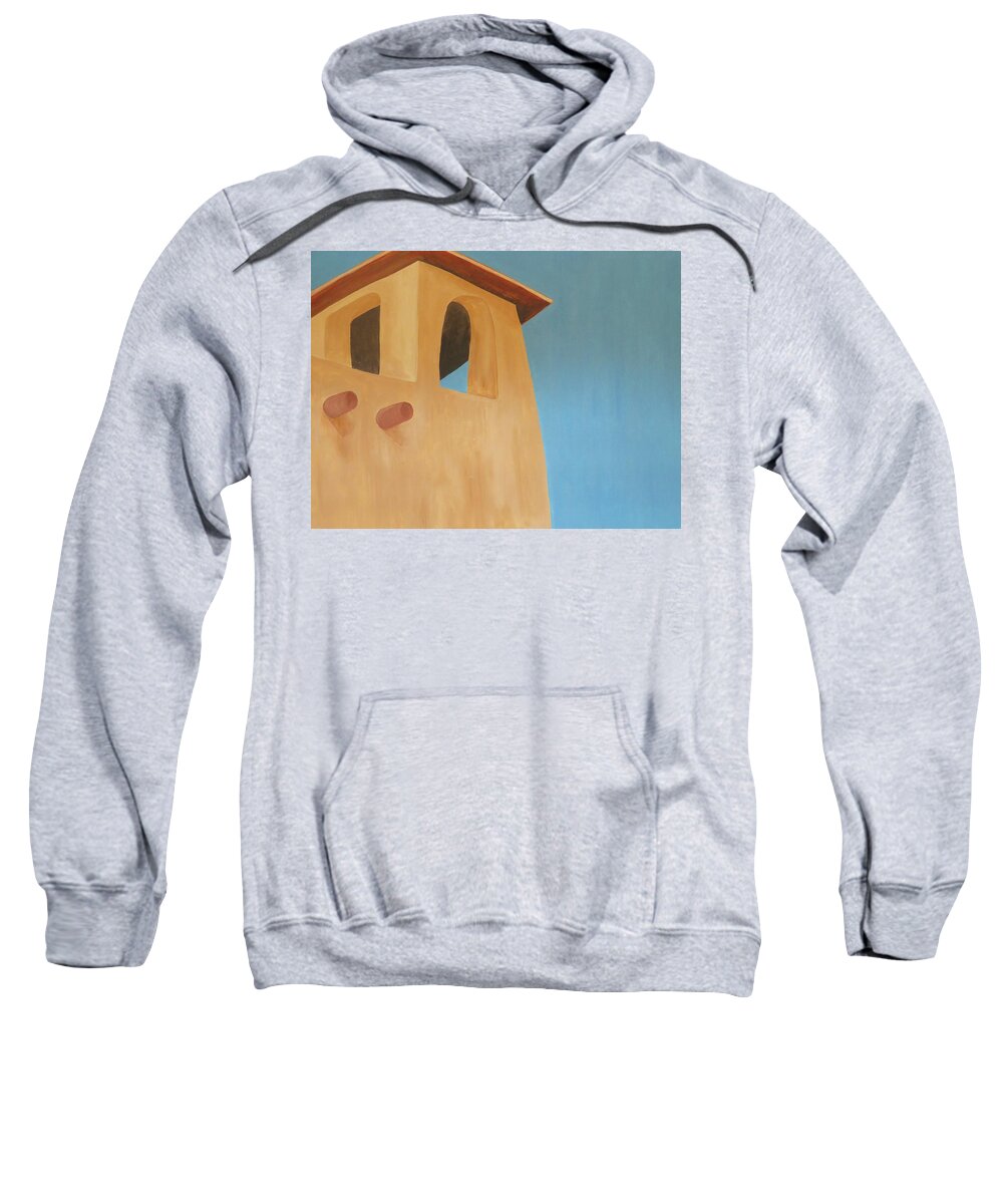 Southwest Sweatshirt featuring the painting Unknown Church by Ted Clifton