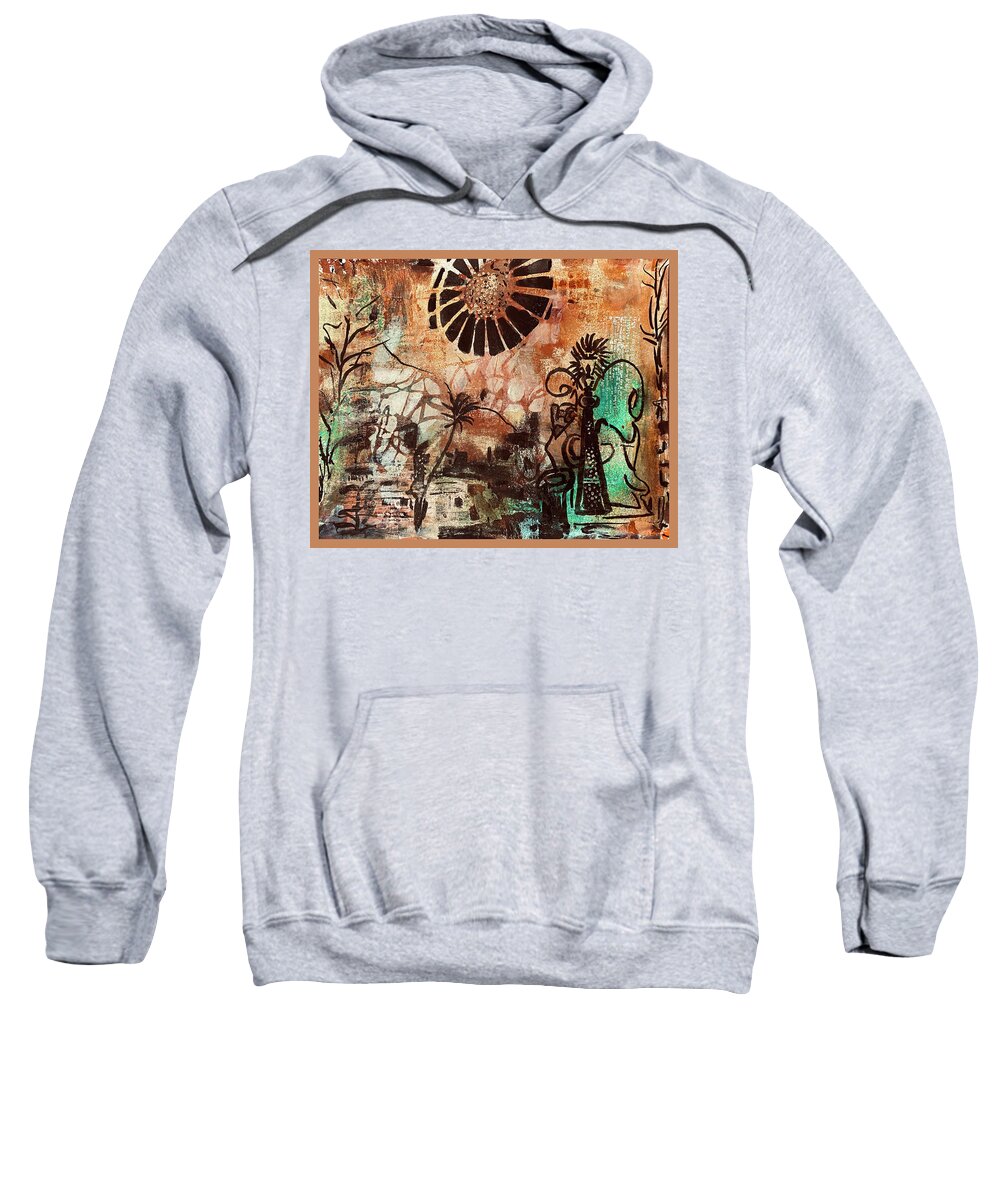 Abstract Sweatshirt featuring the painting Vacation Memory by Tommy McDonell