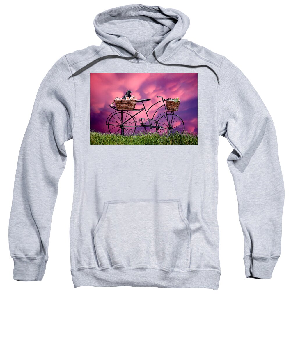 Surreal Sweatshirt featuring the digital art Waiting to Ride by Ally White