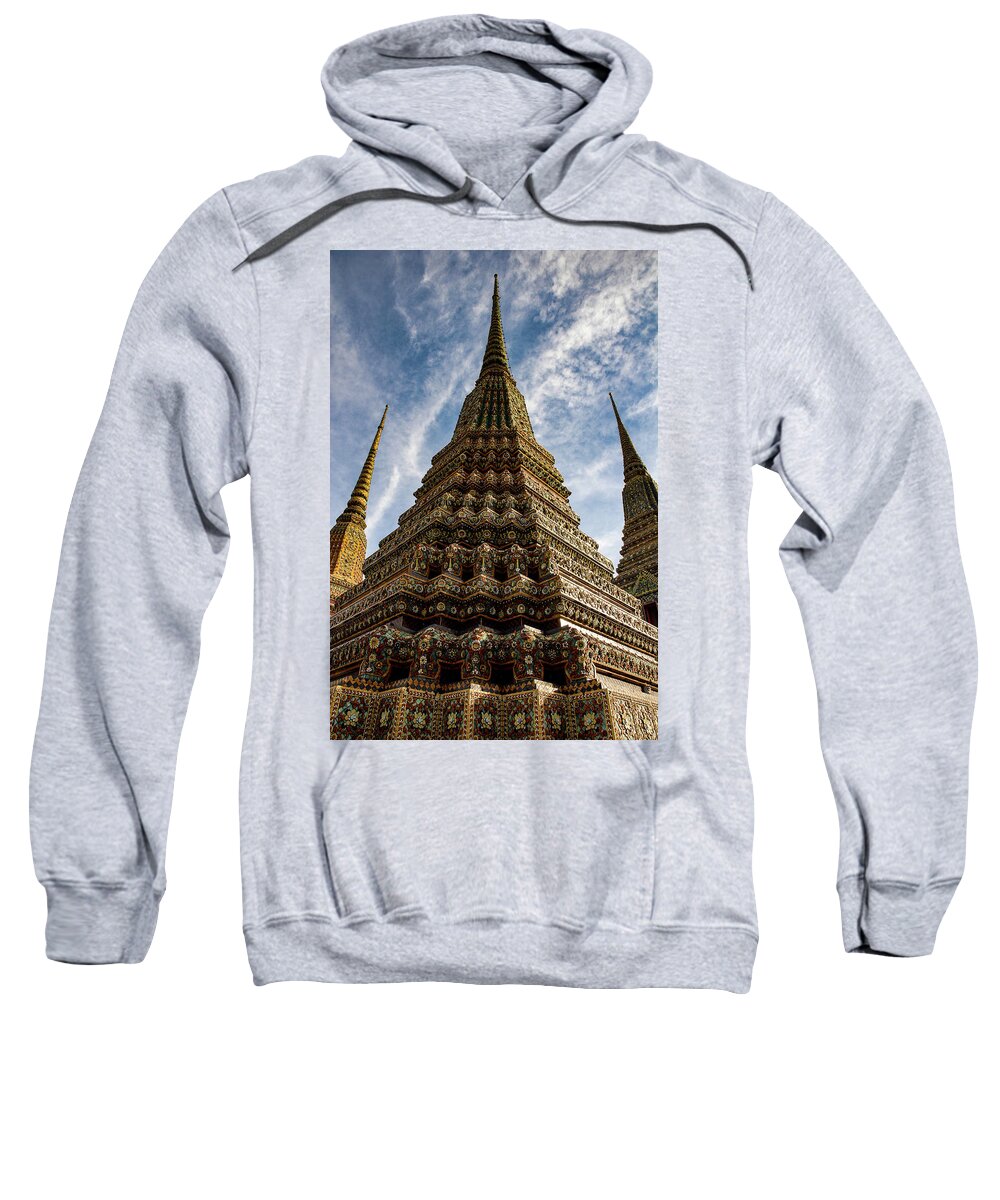 Wat Sweatshirt featuring the photograph Like A Prayer - Wat Pho. Bangkok, Thailand by Earth And Spirit