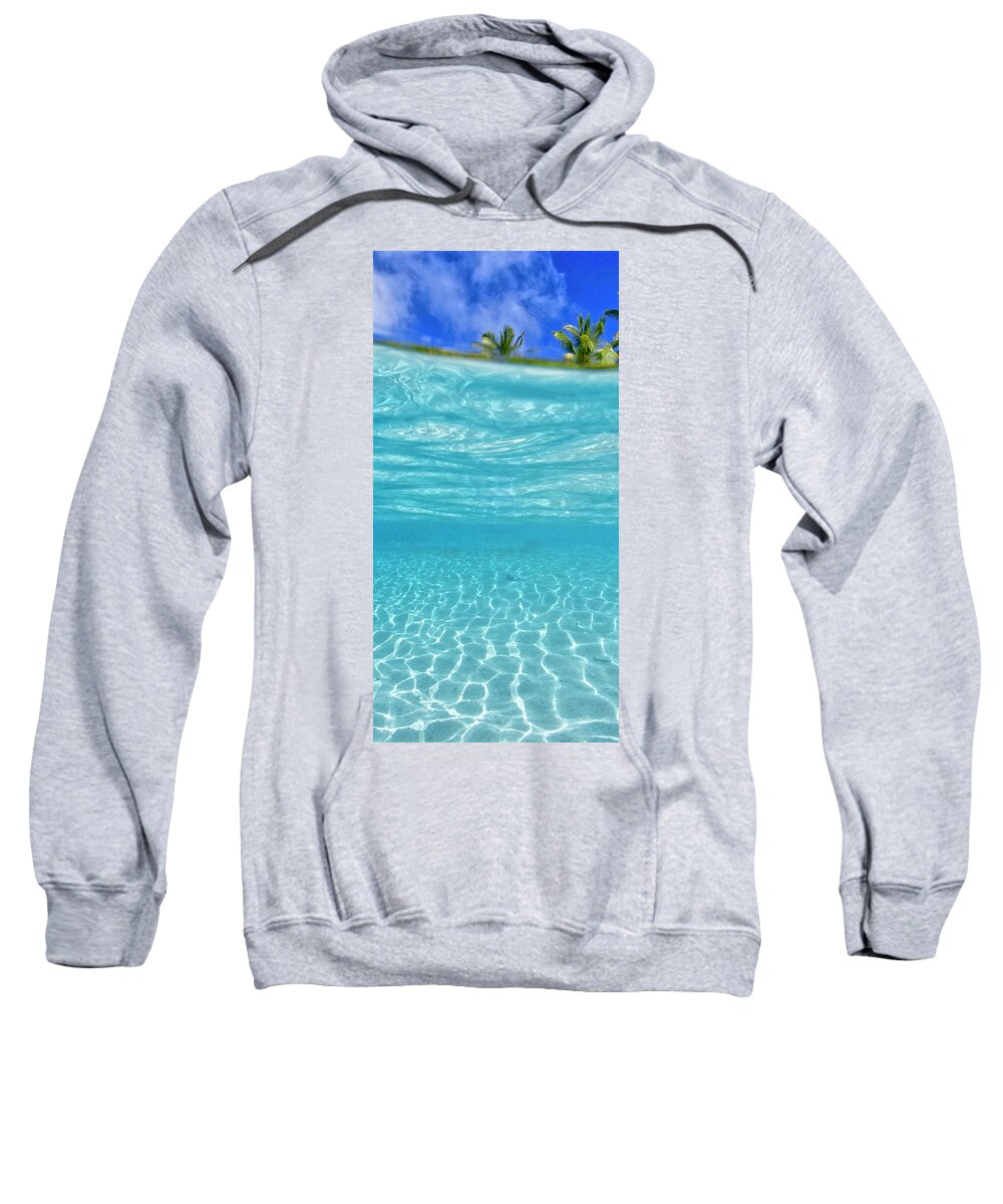 Ocean Sweatshirt featuring the photograph Water and sky triptych - 2 of 3 by Artesub