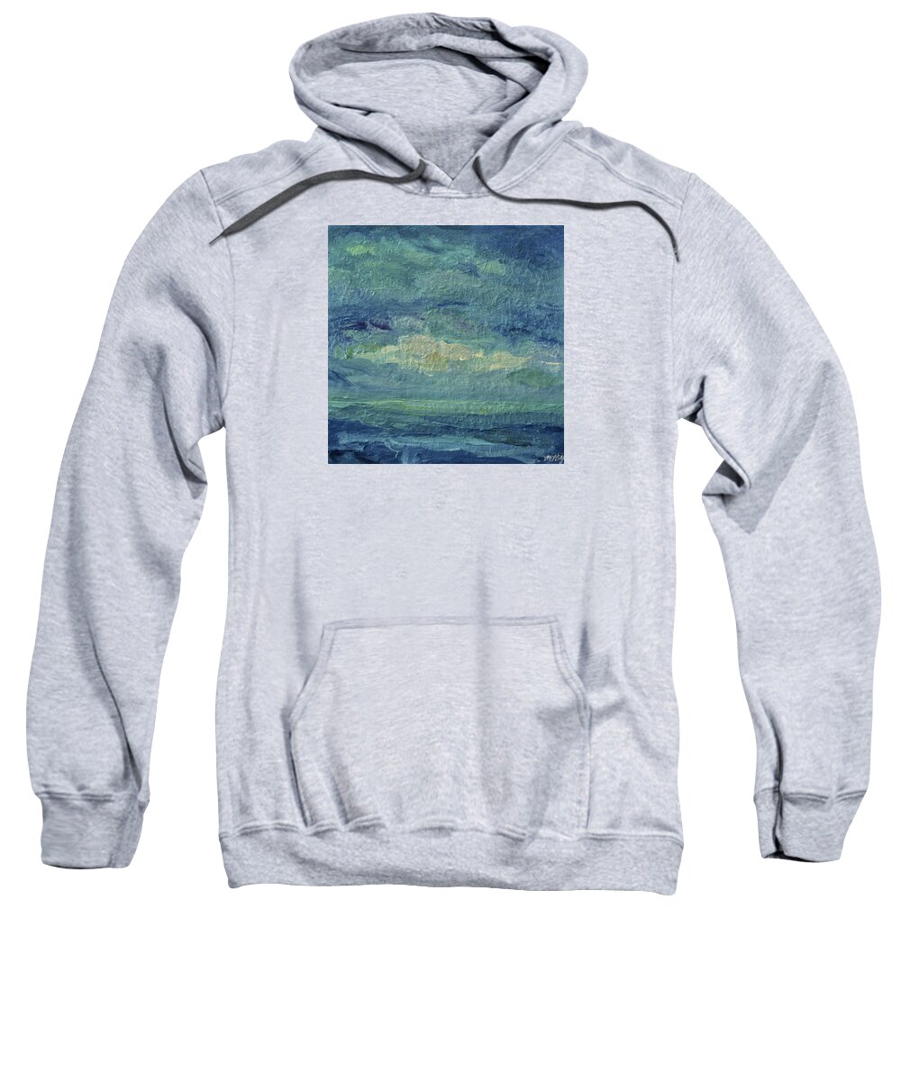 Water Sweatshirt featuring the painting Water View by Mary Wolf