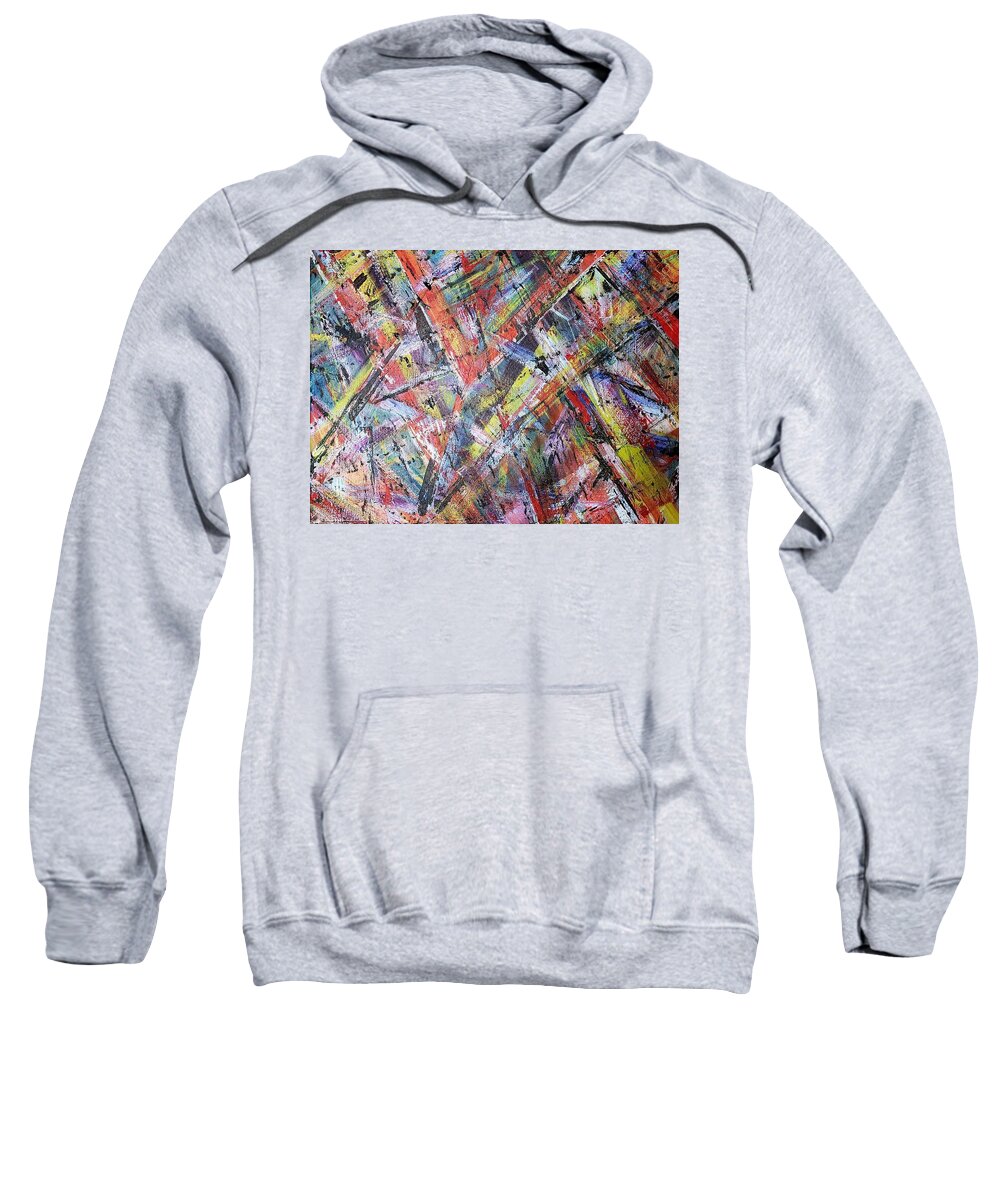 Abstract Sweatshirt featuring the painting Ways of the Heart by Jackie Ryan