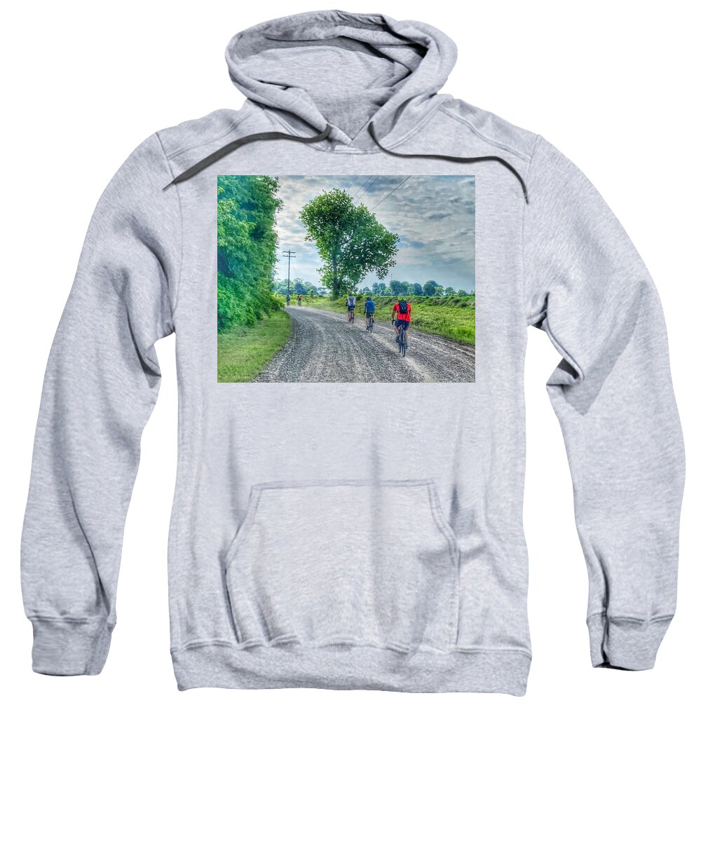 Mixed Media Sweatshirt featuring the photograph Weekends Are For Bike Rides by Michael Dean Shelton