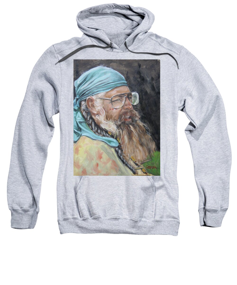 Weird Sweatshirt featuring the painting Weird Harold by Todd Cooper
