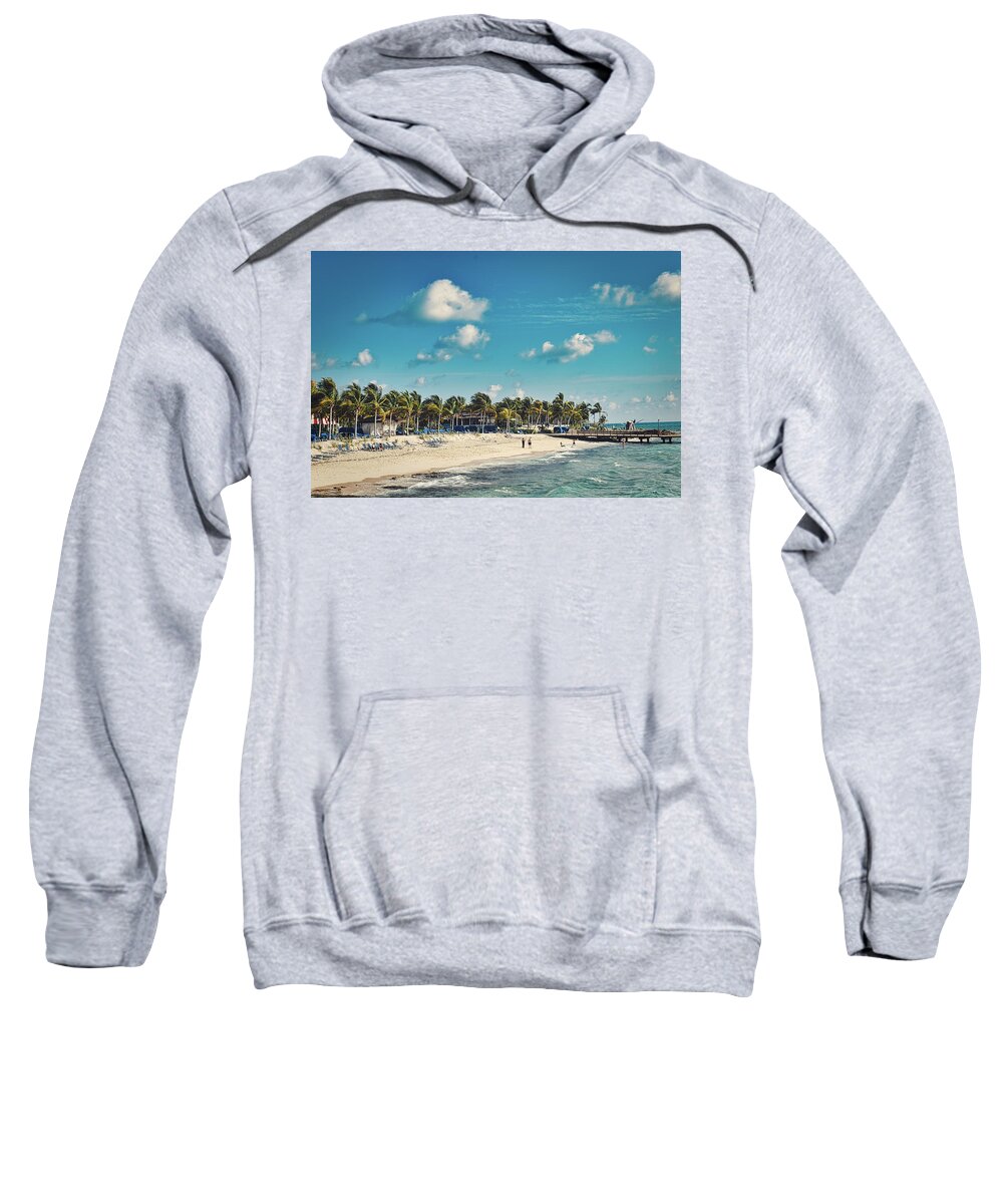 Beach Sweatshirt featuring the photograph Welcome Beachtime by Portia Olaughlin