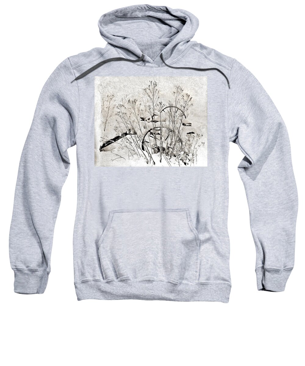 Wheels Sweatshirt featuring the photograph Wheels In Snow by Don Schimmel