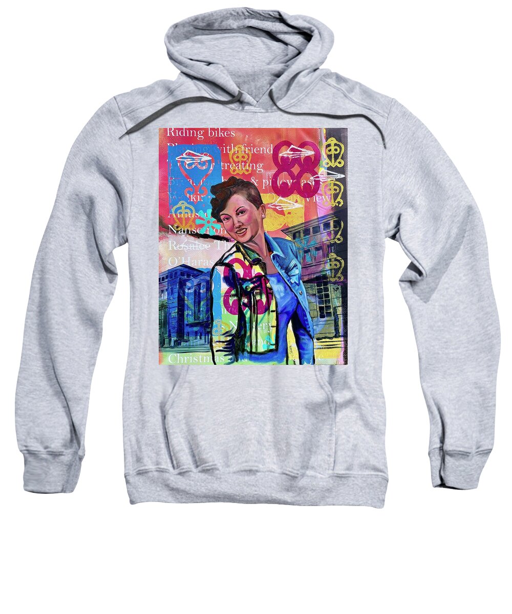  Sweatshirt featuring the painting When we perform by Clayton Singleton