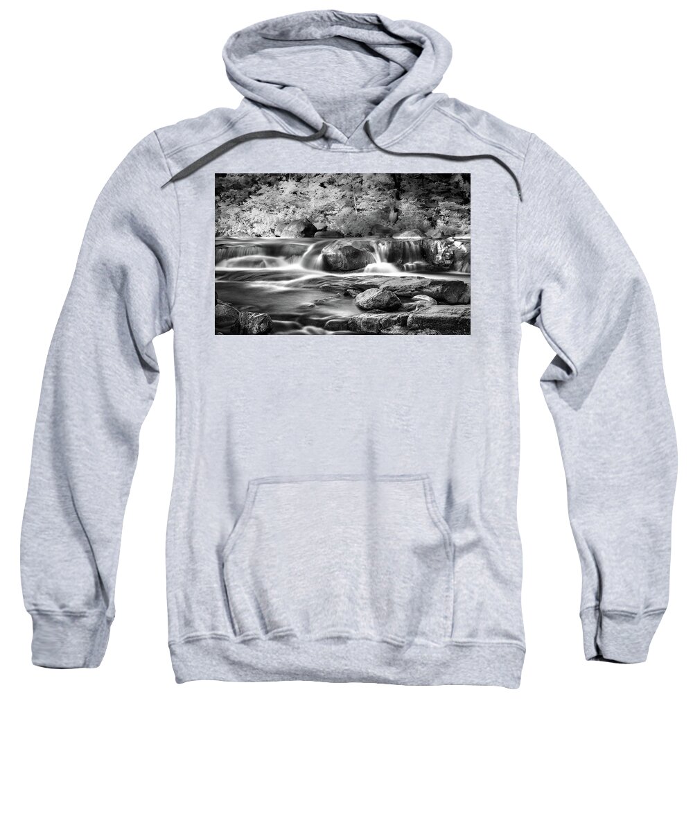 Falls Sweatshirt featuring the photograph Whispering Falls by Vicky Edgerly