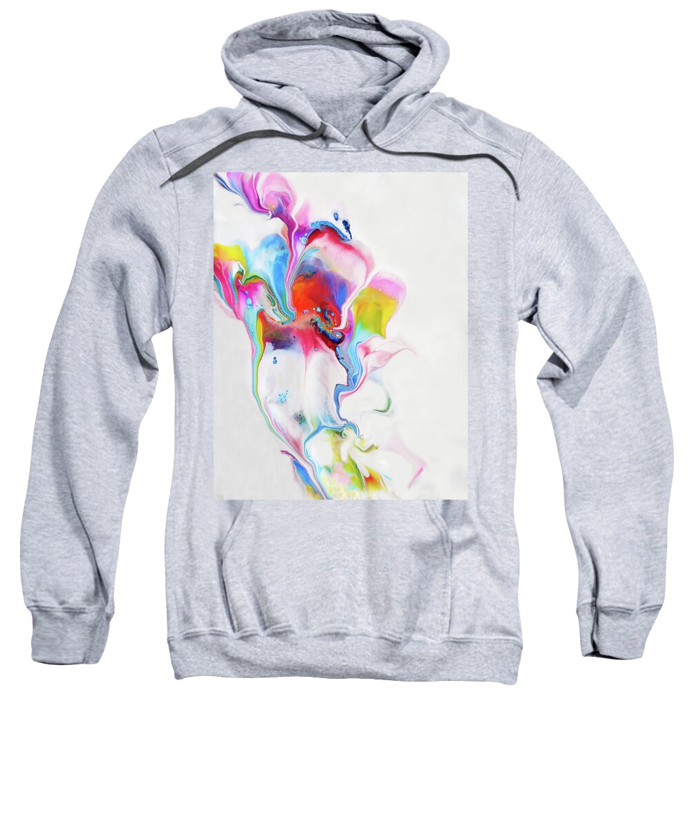 Colorful Sweatshirt featuring the painting Whistle by Deborah Erlandson