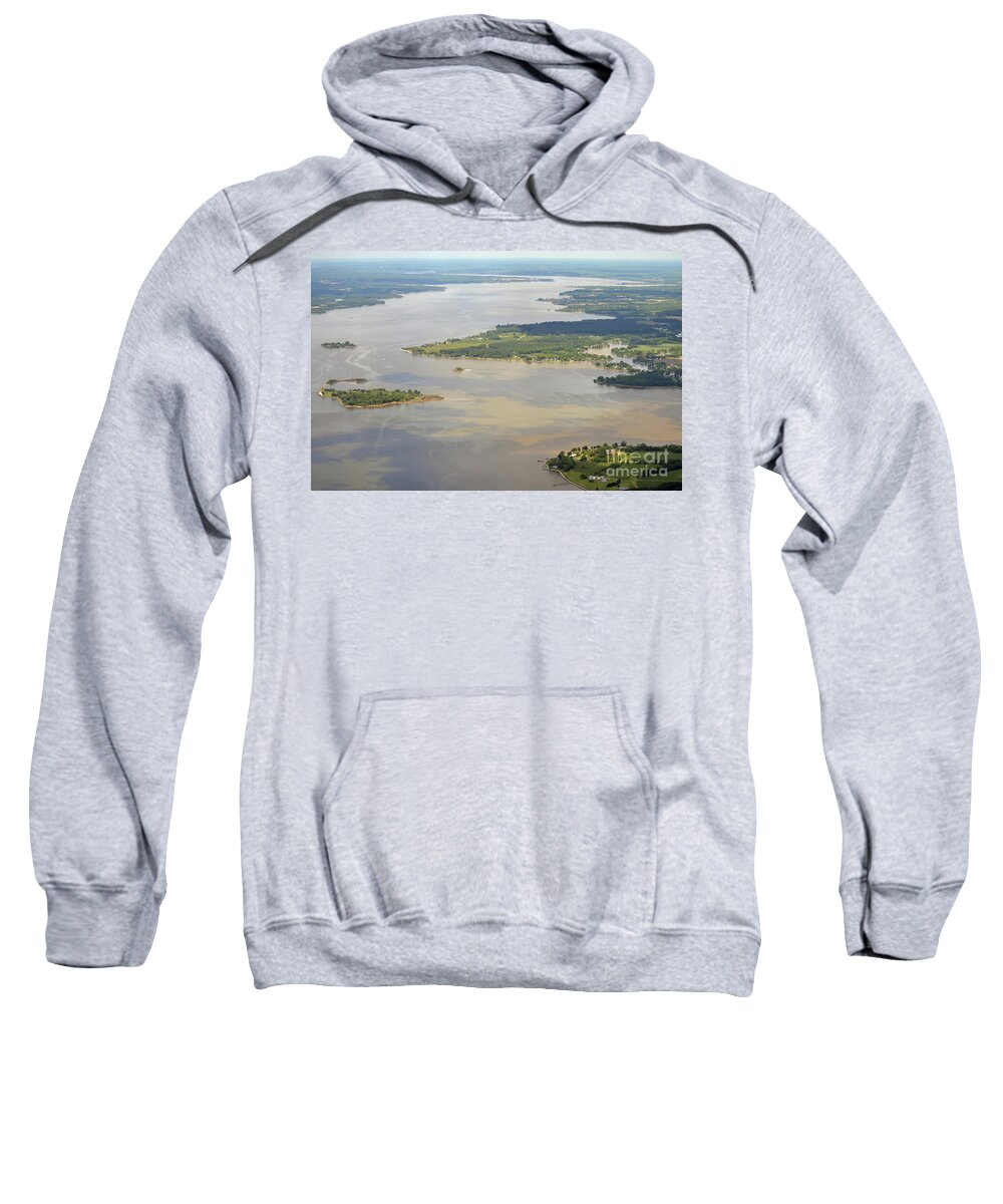 Aerial Sweatshirt featuring the photograph Wicomico River From Potomac River by Aicy Karbstein