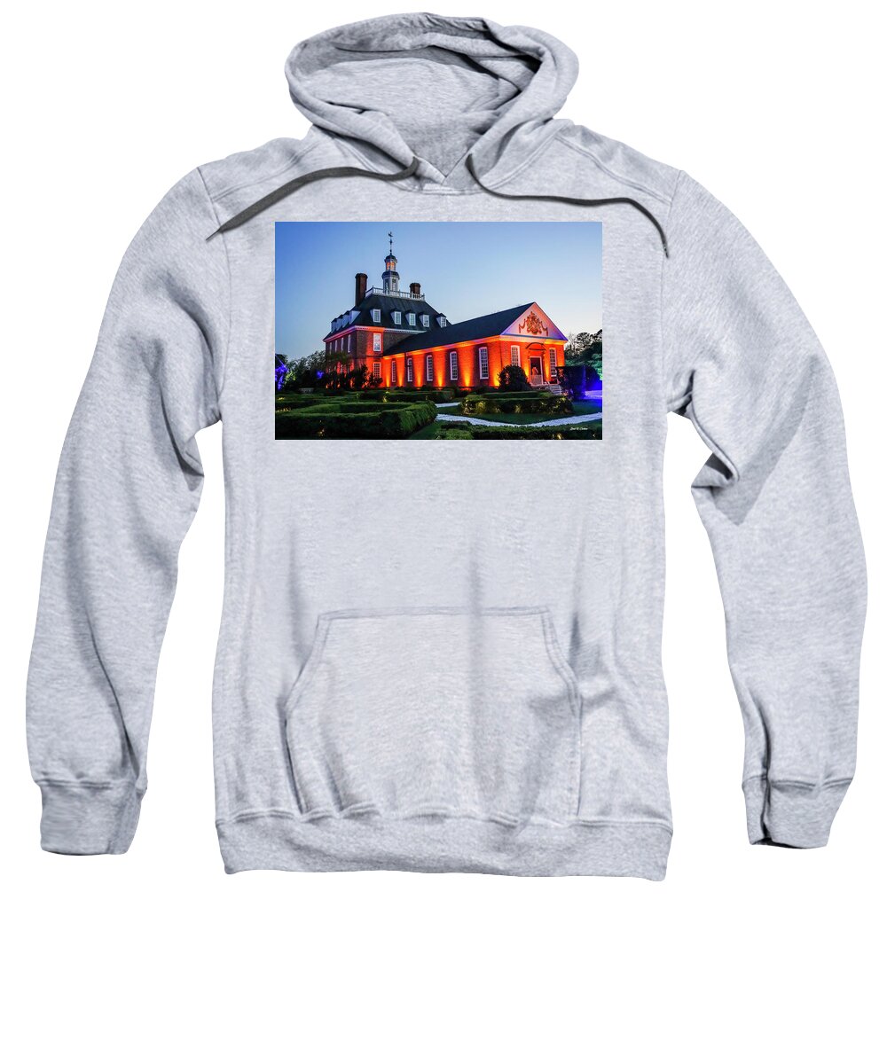Williamsburg Sweatshirt featuring the photograph Williamsburg Lights by Dale R Carlson