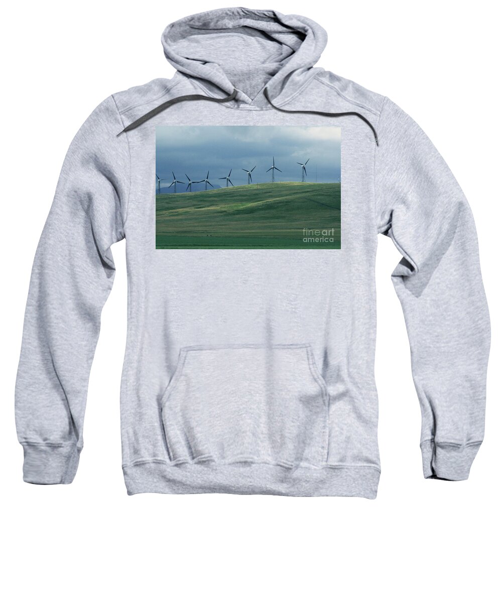 Wind Sweatshirt featuring the photograph Wind Turbines by Mary Mikawoz