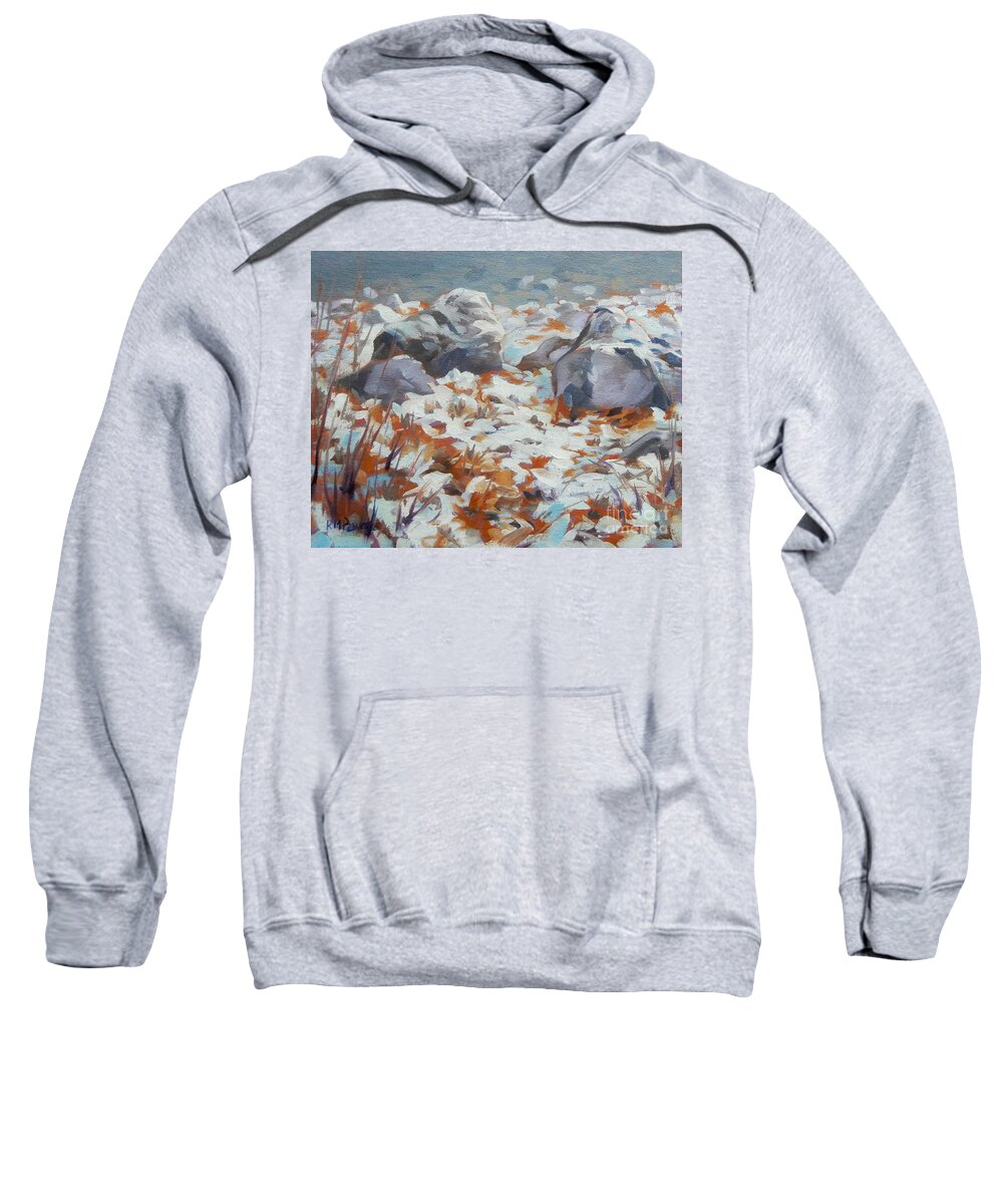 Winter Sweatshirt featuring the painting Winter Coast by K M Pawelec