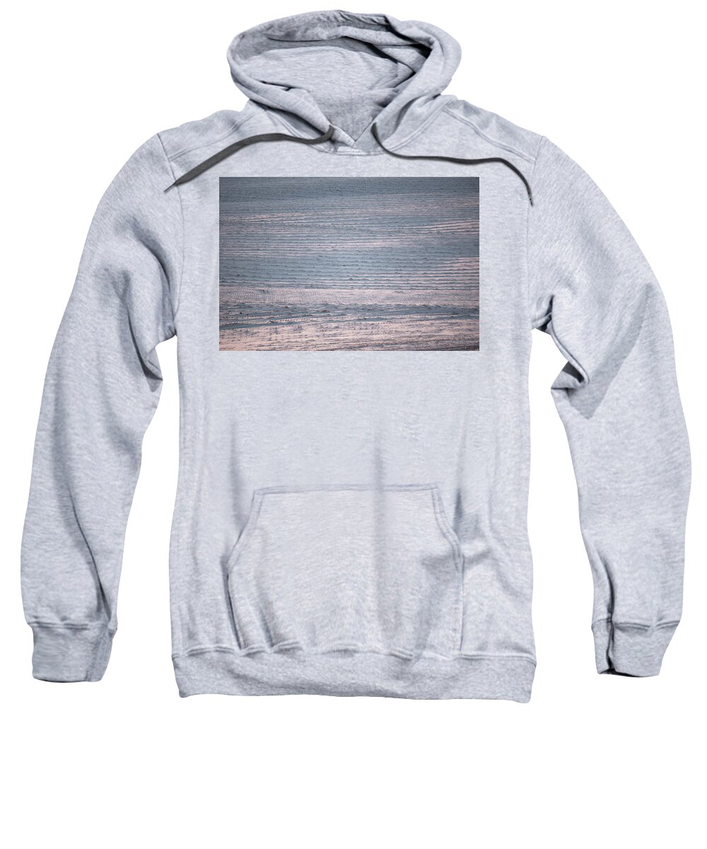 Abstract Sweatshirt featuring the photograph Winter Farm Field Abstract by Karen Rispin
