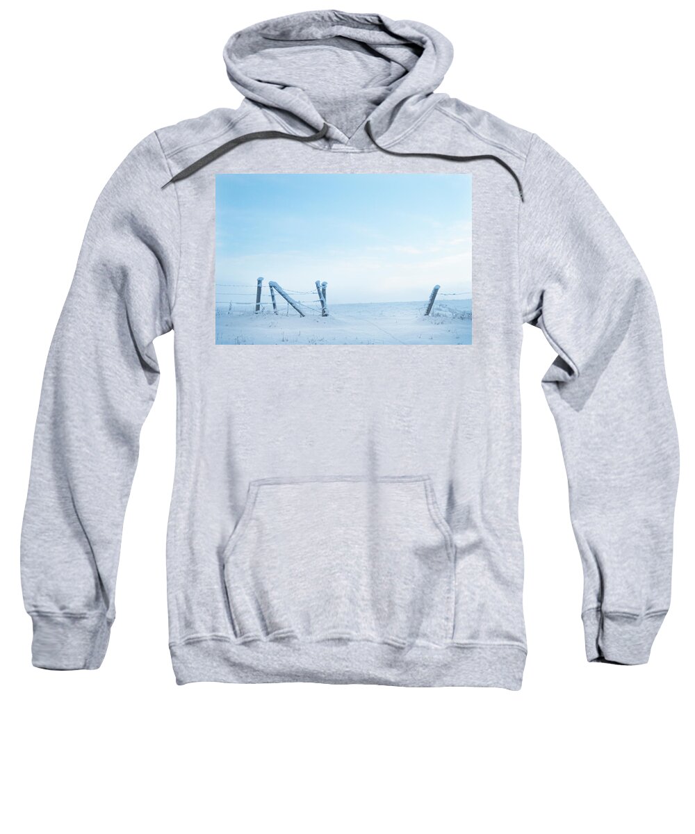 Winter Sweatshirt featuring the photograph Winter Fence by Karen Rispin