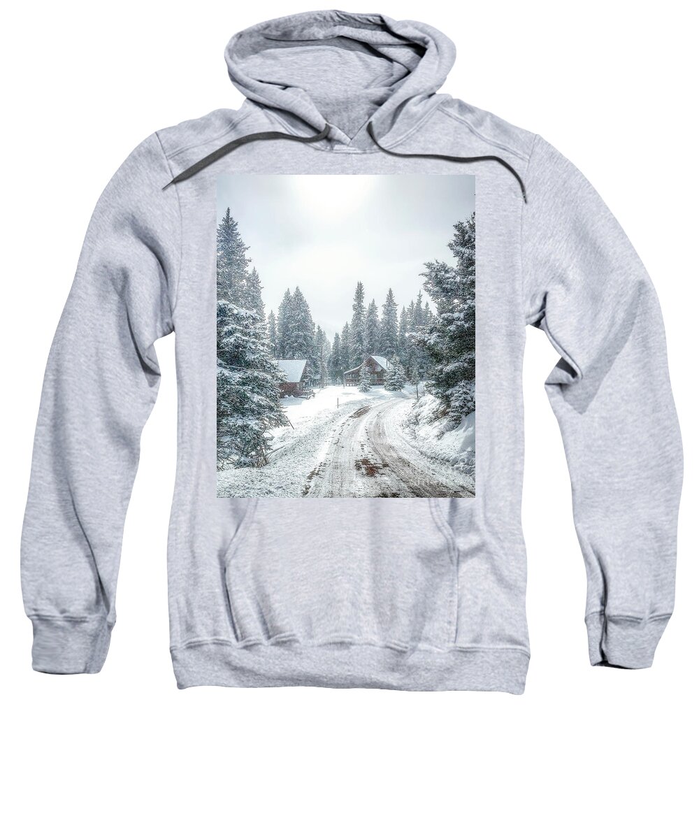 Taos Sweatshirt featuring the photograph Winter in Wonderland from Red River NM by Elijah Rael
