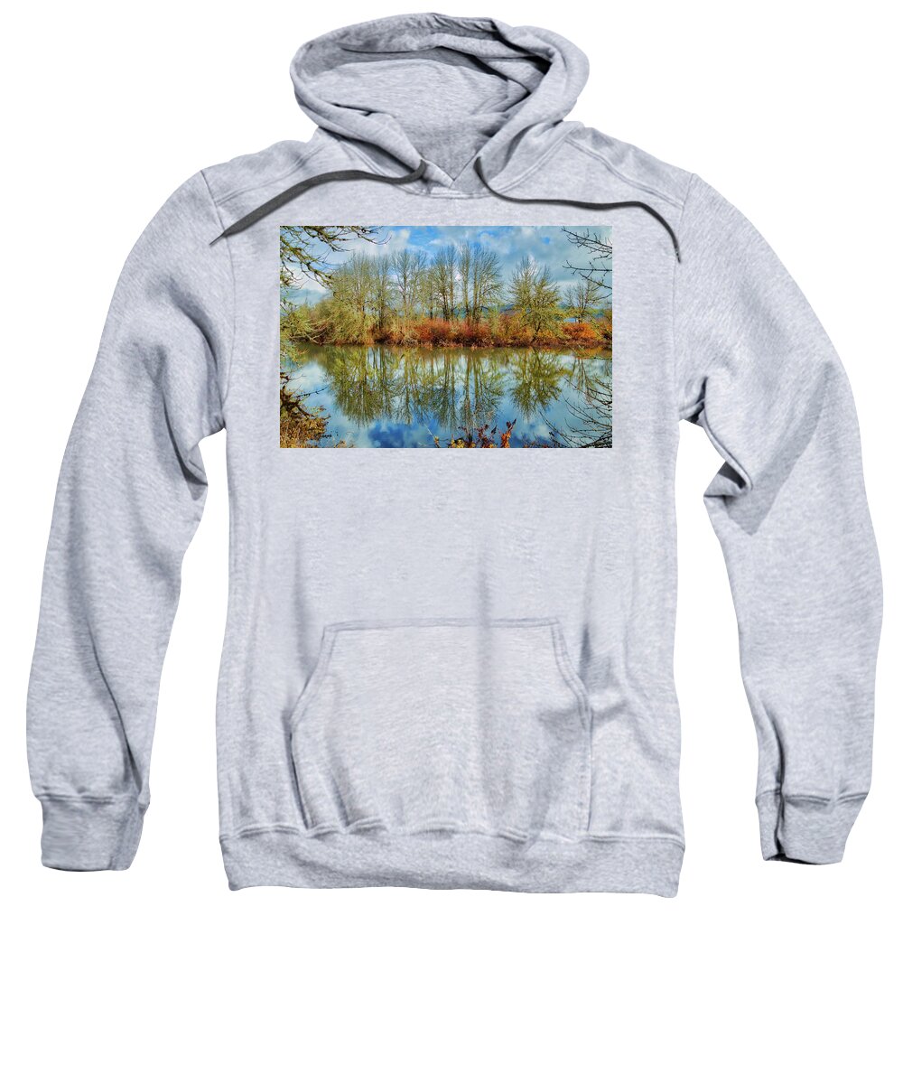 Tree Sweatshirt featuring the photograph Winter Reflections by Loyd Towe Photography