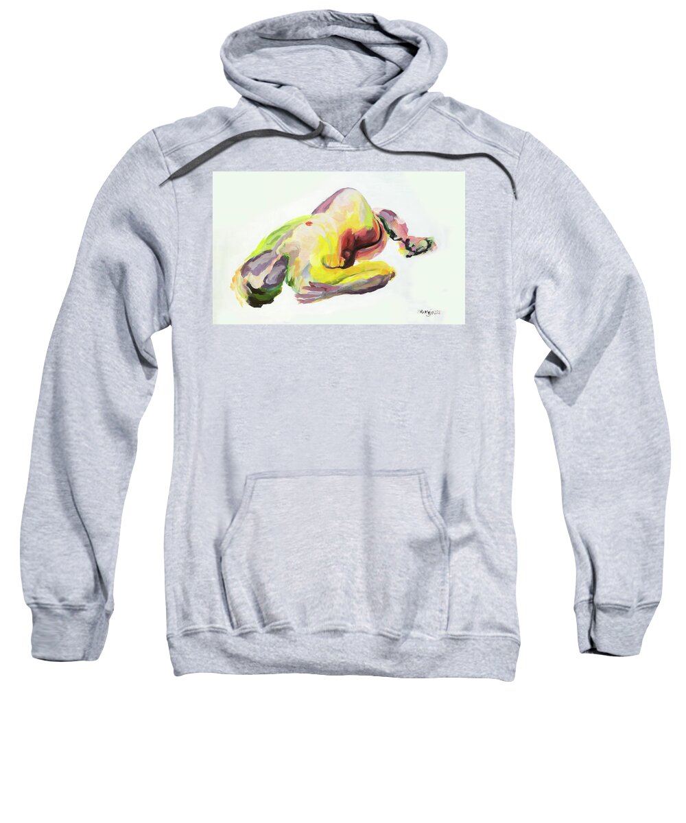 #woman Sweatshirt featuring the painting Woman 5 by Veronica Huacuja