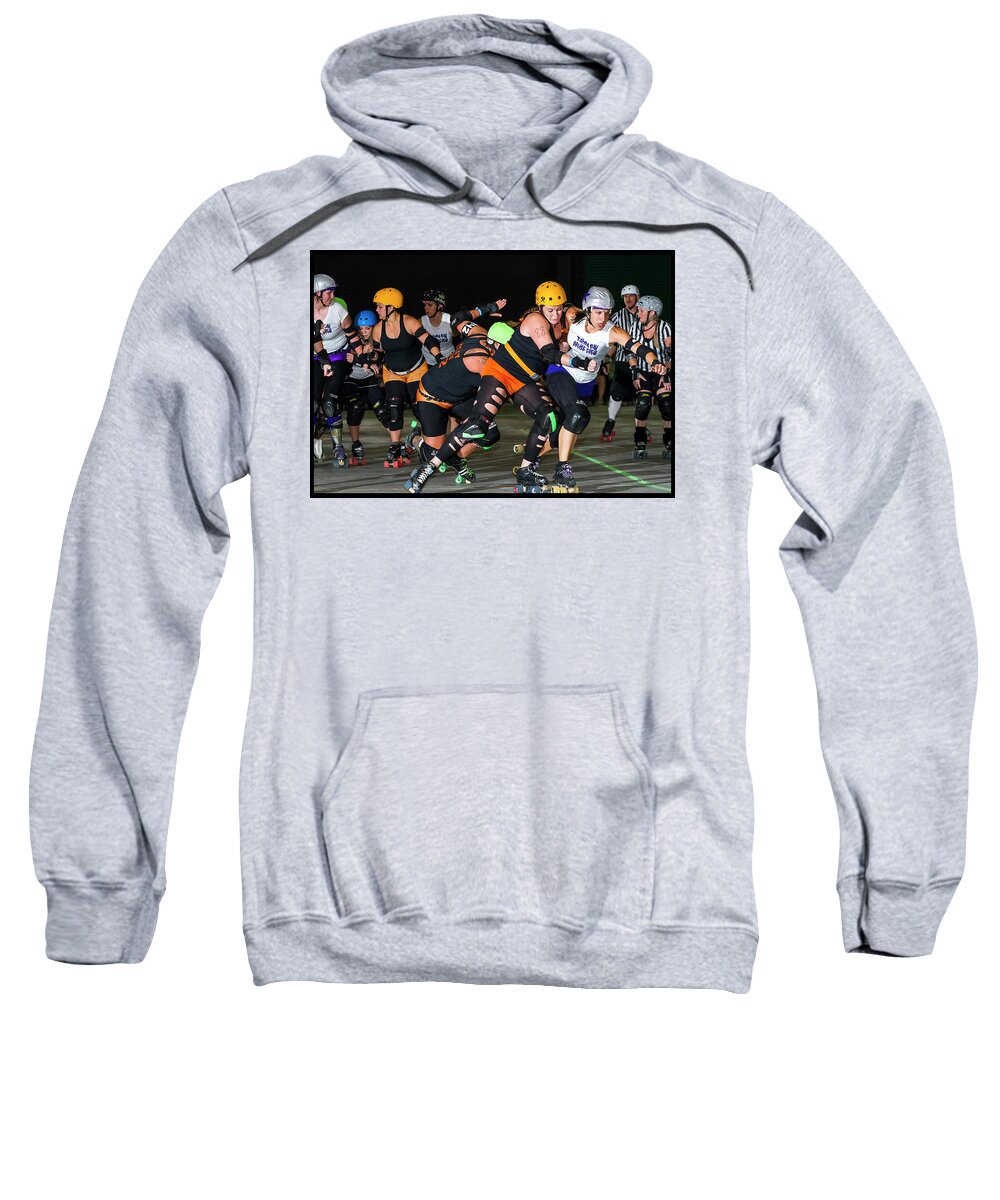 Roller Derby Sweatshirt featuring the photograph Women Who Fly #13 by Christopher W Weeks