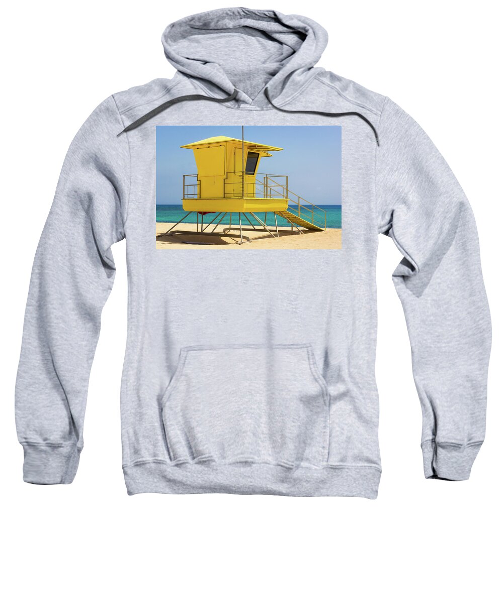Yellow Sweatshirt featuring the photograph Yellow Tower by Josu Ozkaritz