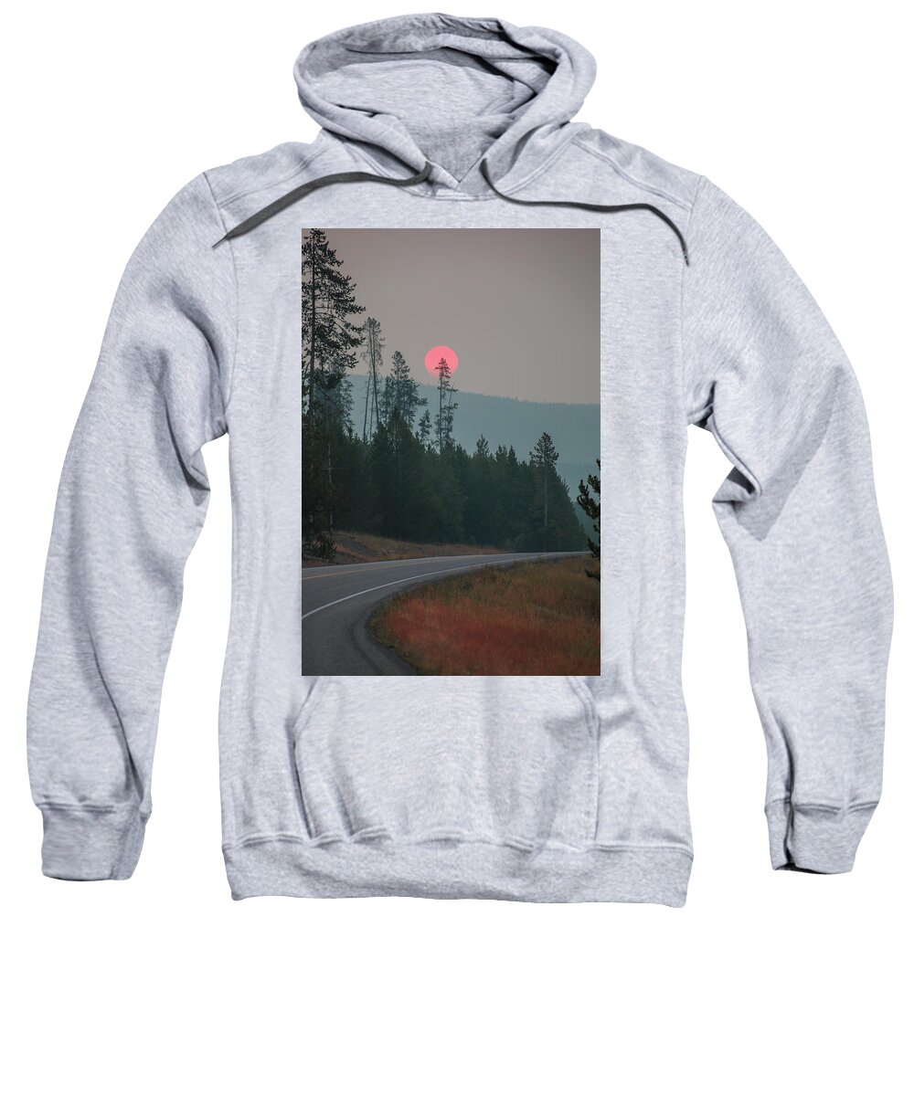 Mountain Sweatshirt featuring the photograph Yellowstone Pink Sunrise by Go and Flow Photos