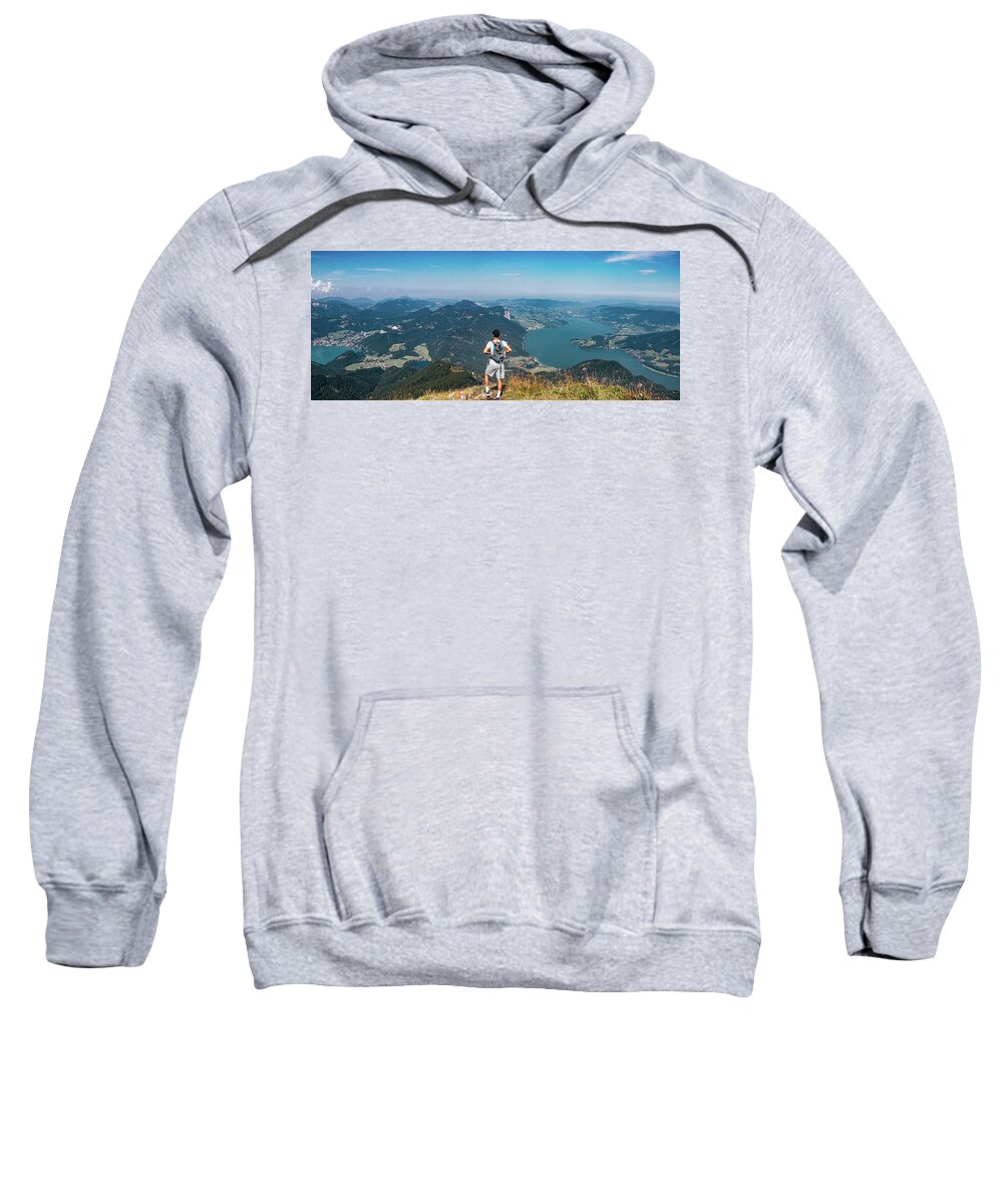 Strobl Sweatshirt featuring the photograph Schafberg in the Austrian alps by Vaclav Sonnek