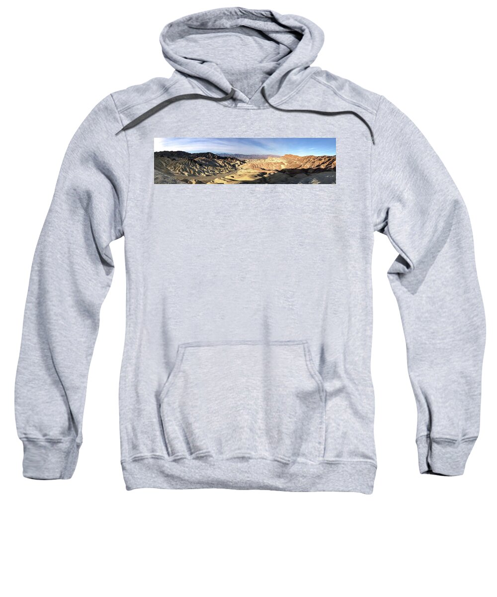 Zabriskie Point Sweatshirt featuring the photograph Zabriskie Point Death Valley by Brett Harvey