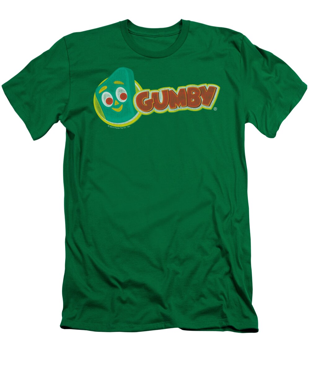 Gumby T-Shirt featuring the digital art Gumby - Logo by Brand A