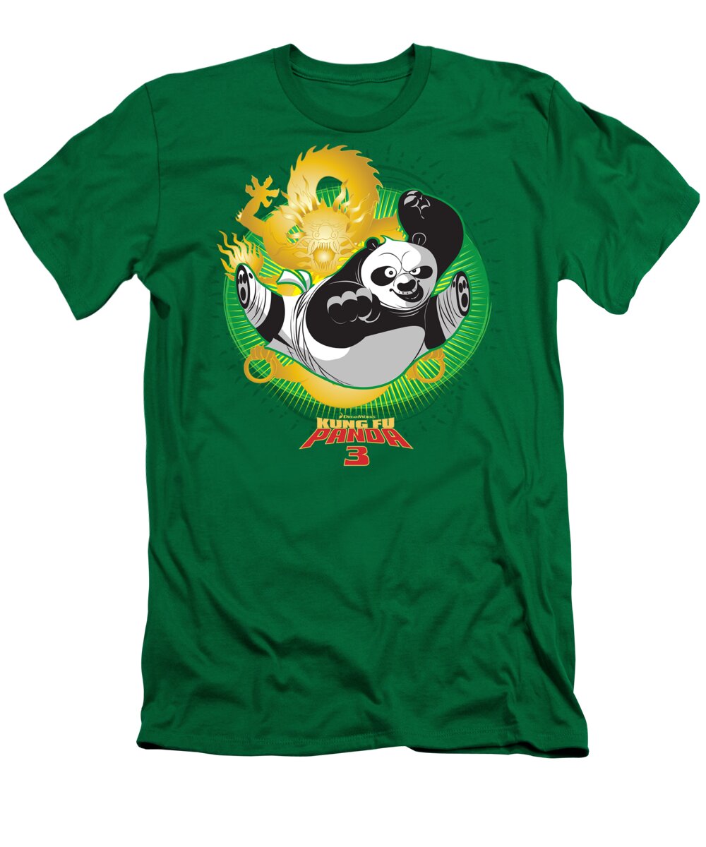 T-Shirt featuring the digital art Kung Fu Panda - Drago Po by Brand A