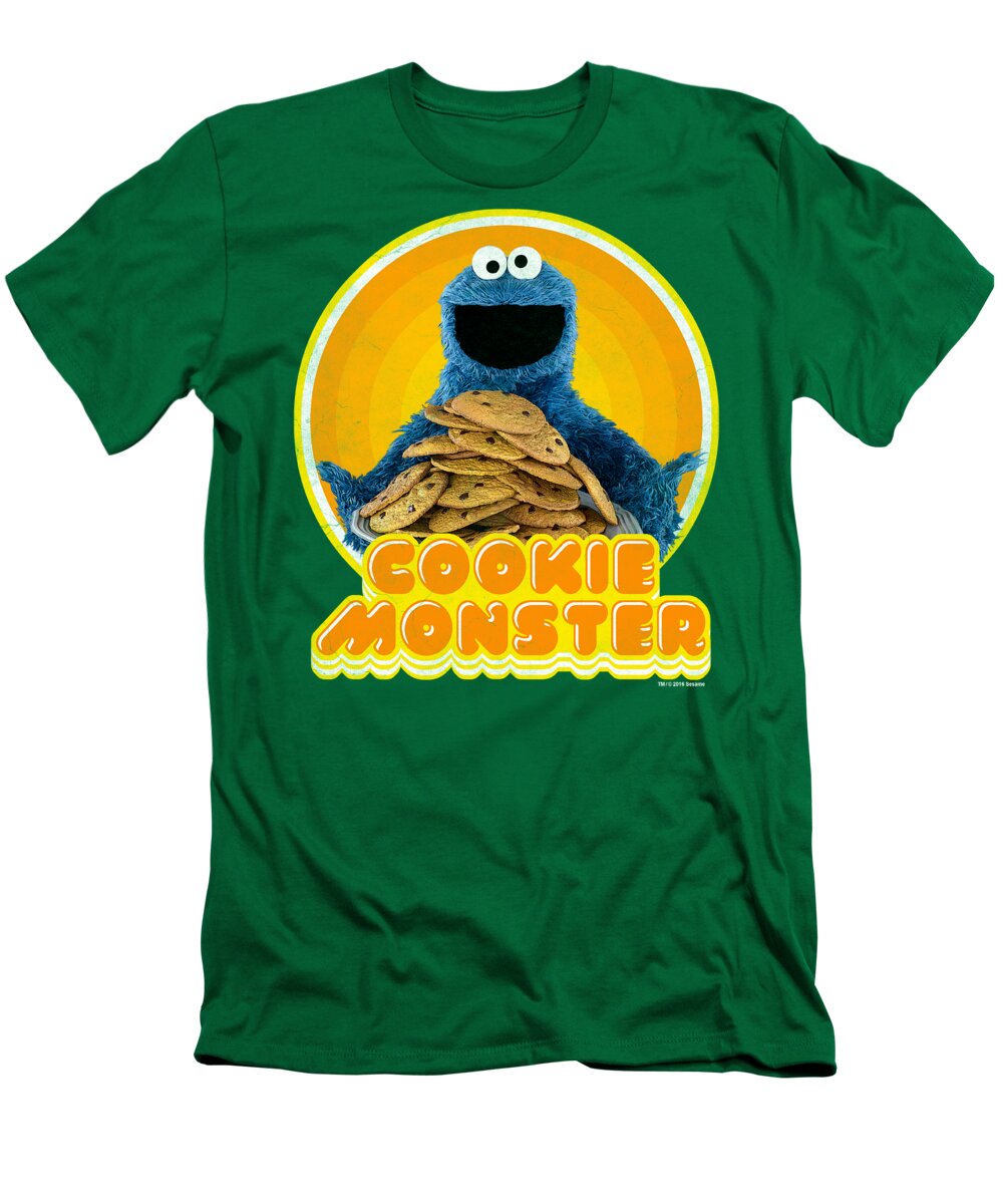  T-Shirt featuring the digital art Sesame Street - Cookie Iron On by Brand A