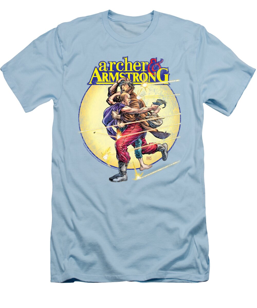  T-Shirt featuring the digital art Archer And Armstrong - Vintage A And A by Brand A