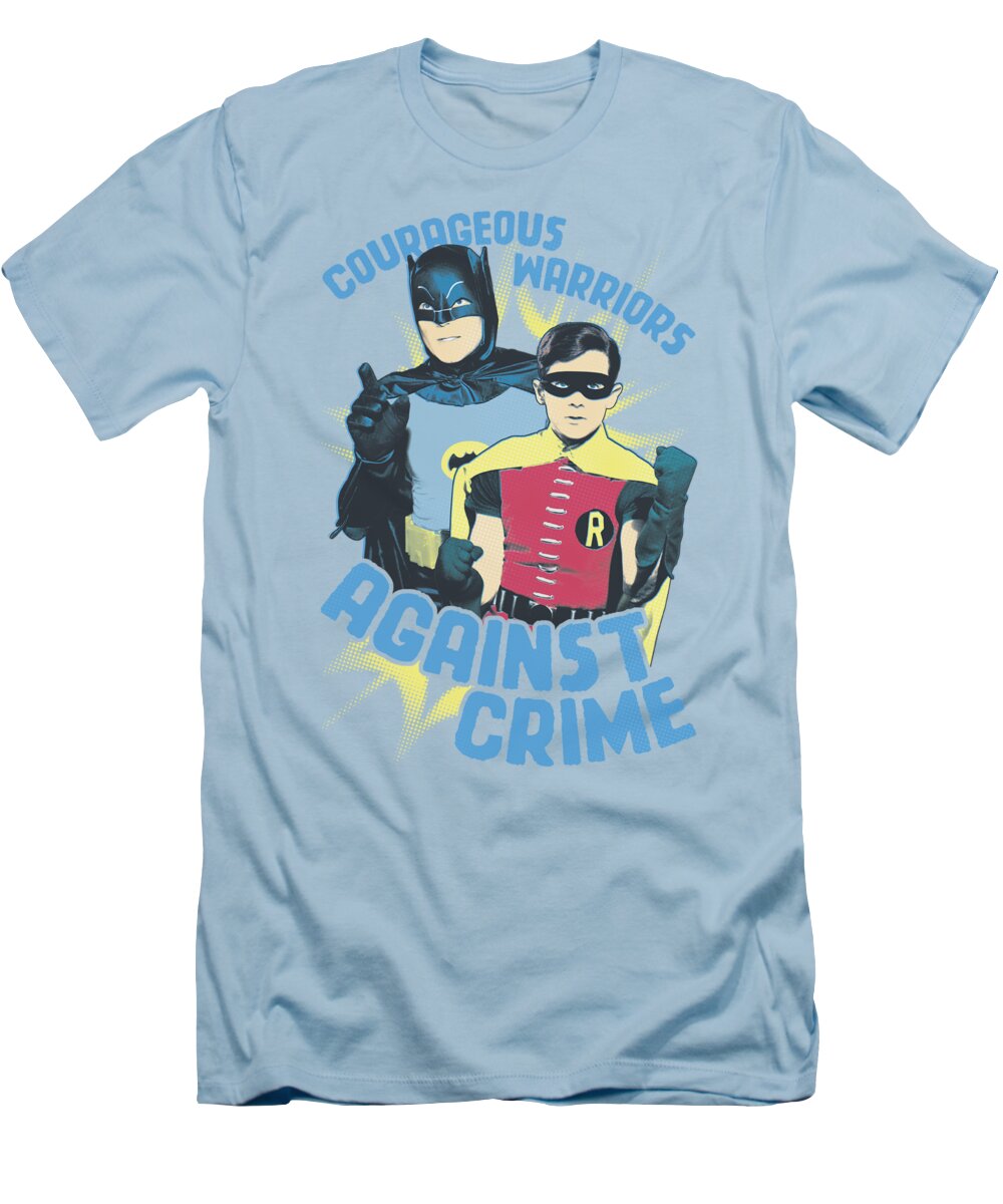 Batman T-Shirt featuring the digital art Batman Classic Tv - Courageous Warriors by Brand A