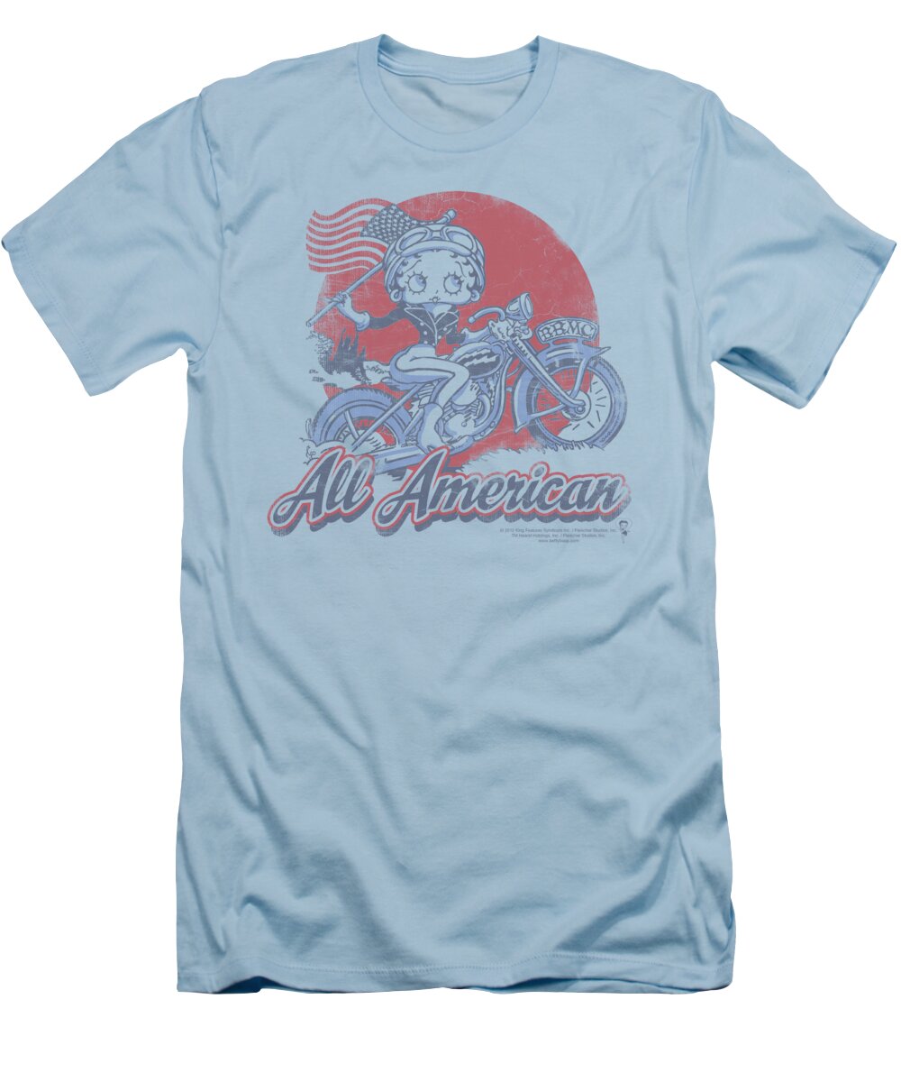  T-Shirt featuring the digital art Boop - All American Biker by Brand A