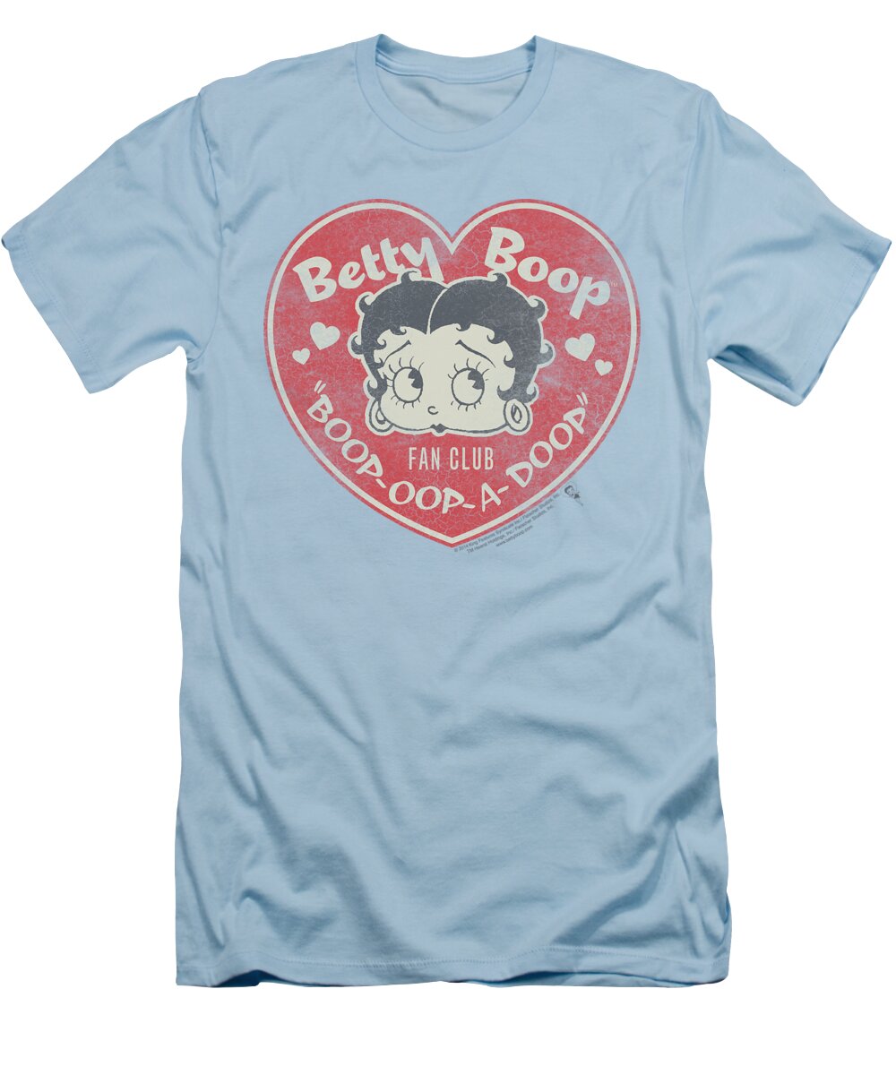 Betty Boop T-Shirt featuring the digital art Boop - Fan Club Heart by Brand A