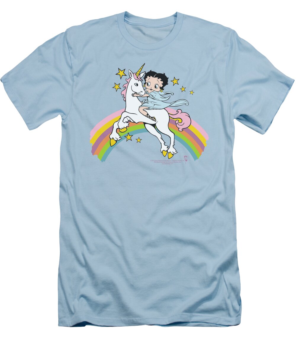  T-Shirt featuring the digital art Boop - Unicorn And Rainbows by Brand A