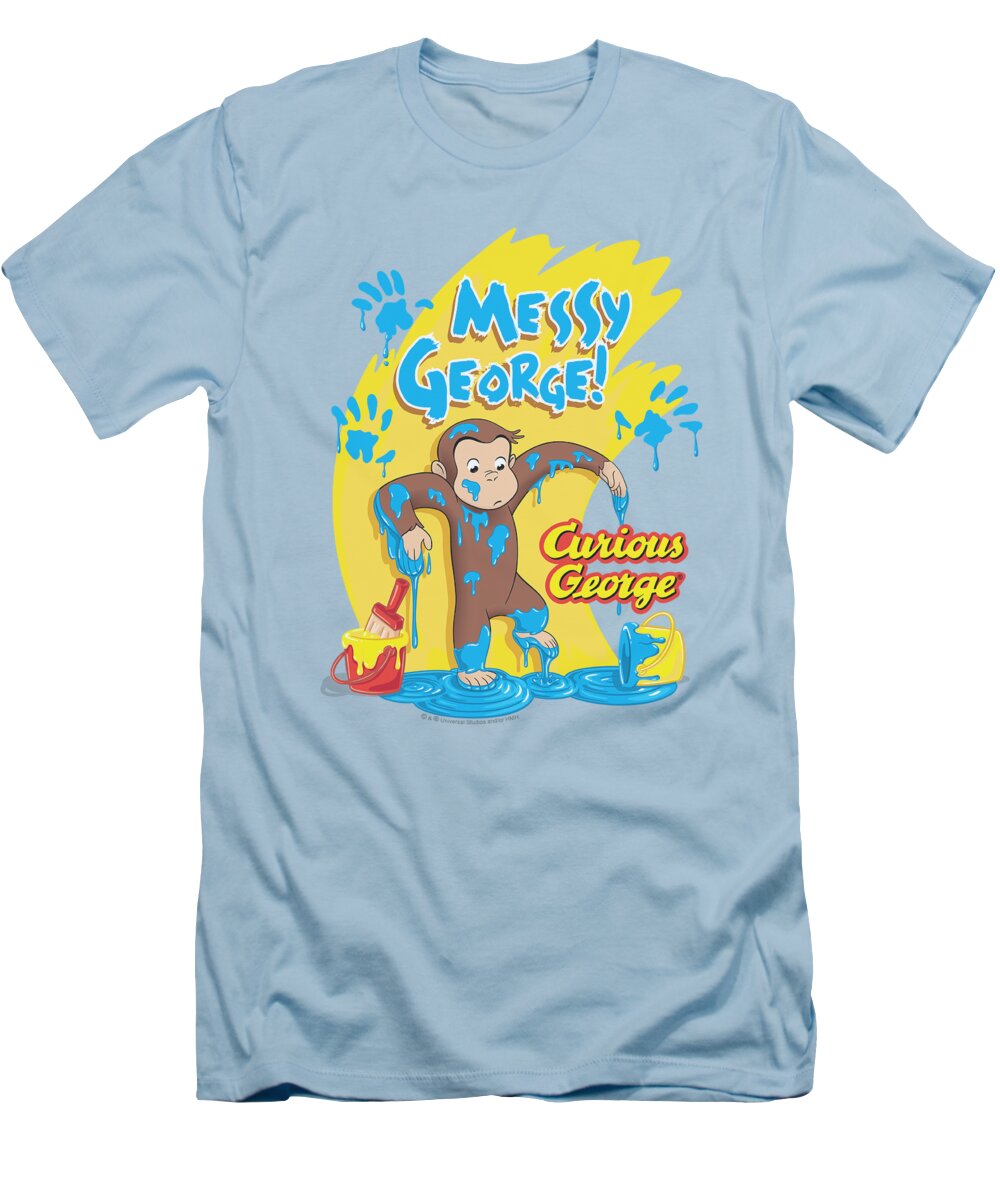 Curious George T-Shirt featuring the digital art Curious George - Messy George by Brand A