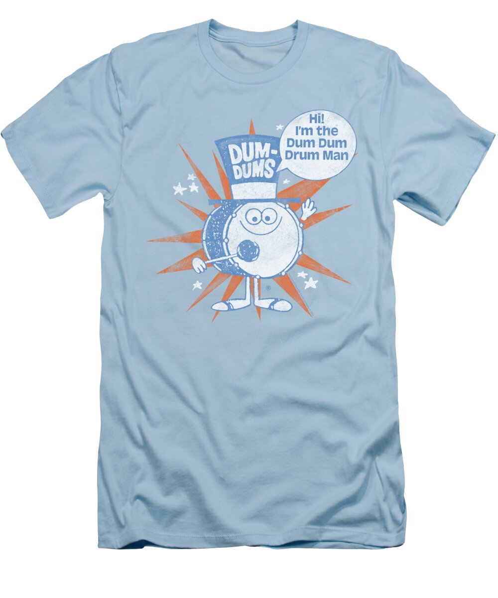 Dum Dums T-Shirt featuring the digital art Dum Dums - Drum Man by Brand A