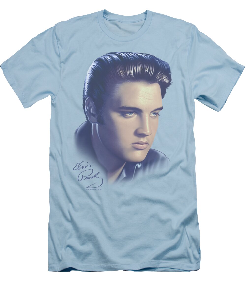  T-Shirt featuring the digital art Elvis - Big Portrait by Brand A