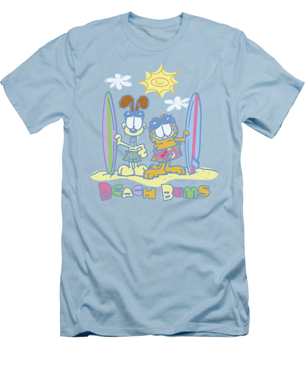 Garfield T-Shirt featuring the digital art Garfield - Beach Bums by Brand A