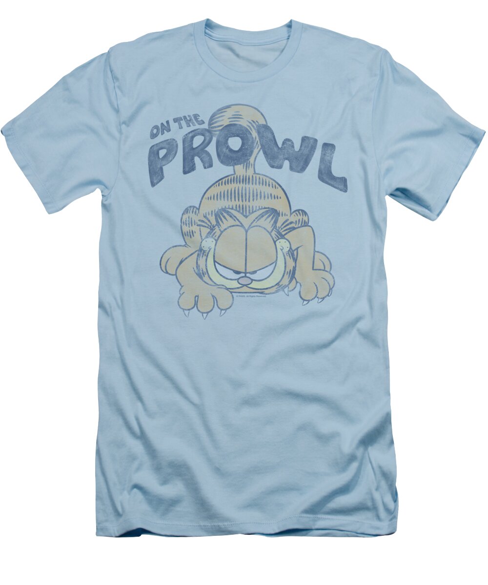 Garfield T-Shirt featuring the digital art Garfield - Prowl by Brand A