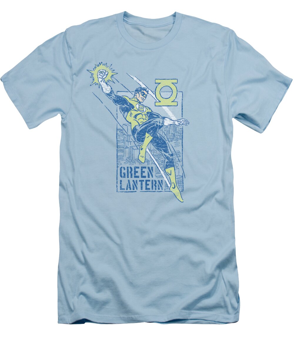 Green Lantern T-Shirt featuring the digital art Green Lantern - City Watch by Brand A