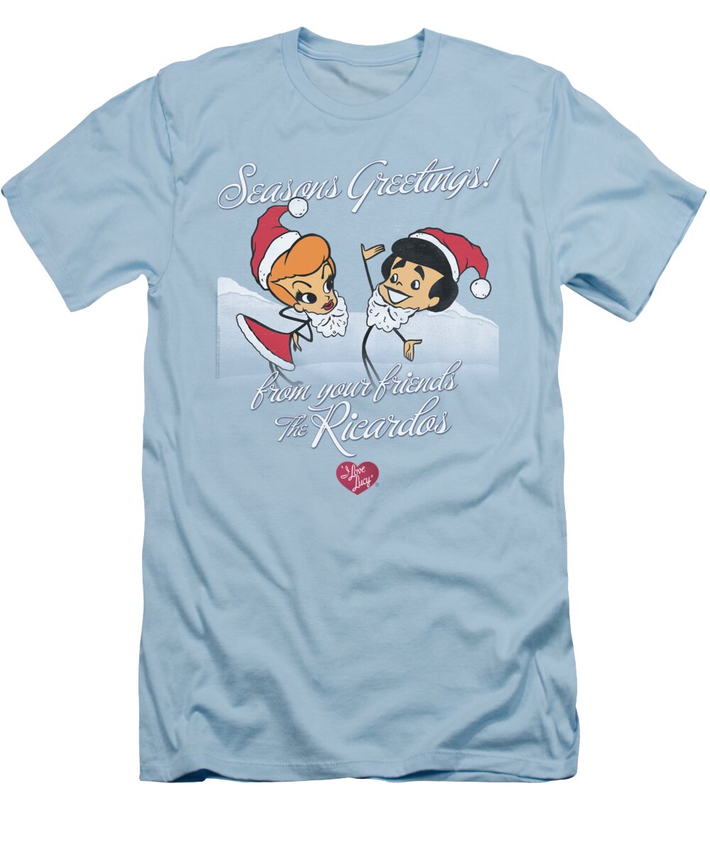 I Love Lucy T-Shirt featuring the digital art Lucy - Animated Christmas by Brand A
