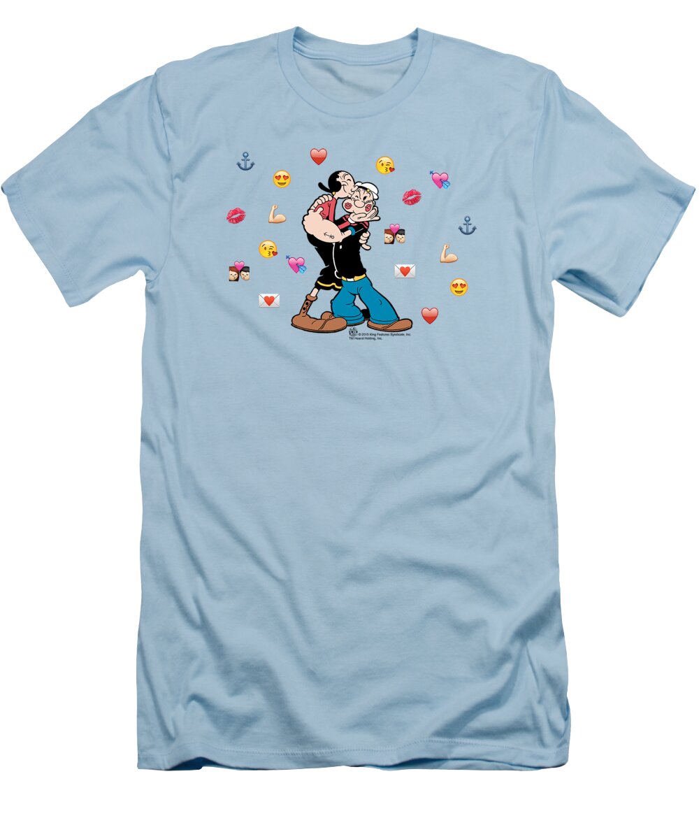  T-Shirt featuring the digital art Popeye - Love Icons by Brand A
