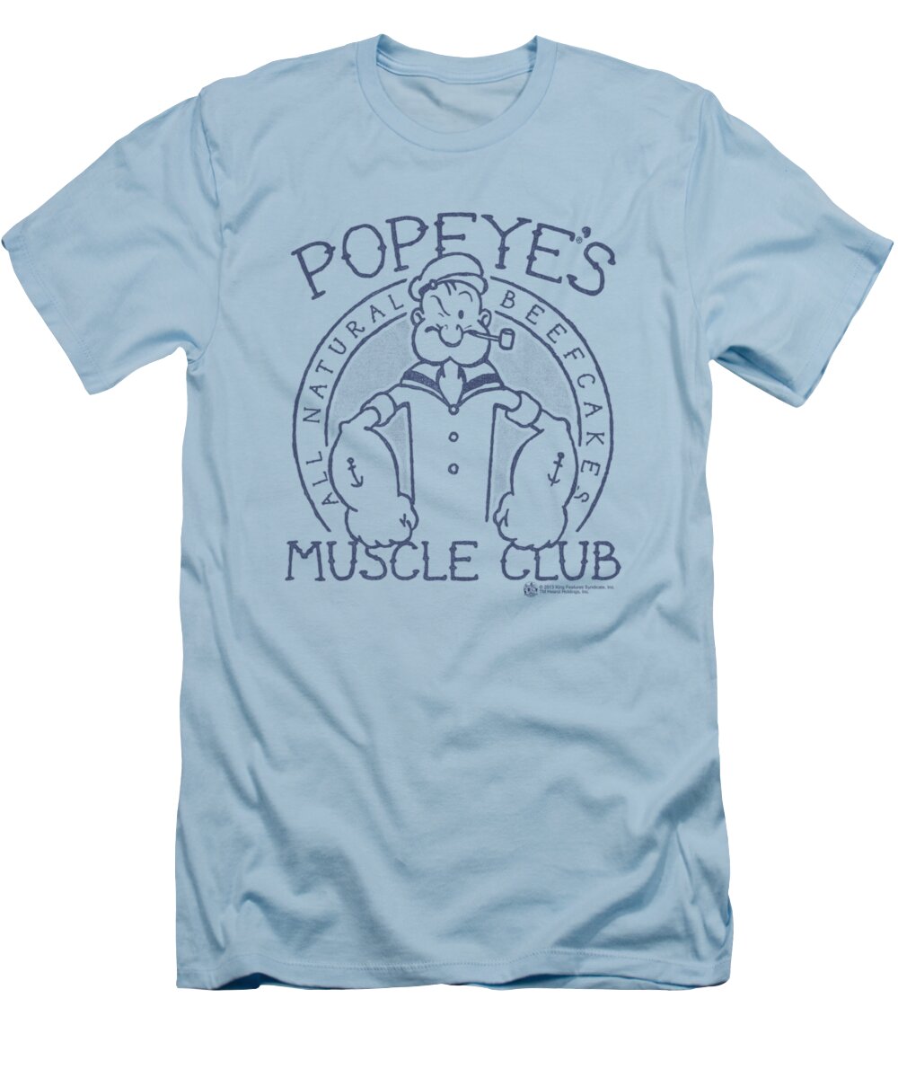 Popeye T-Shirt featuring the digital art Popeye - Muscle Club by Brand A