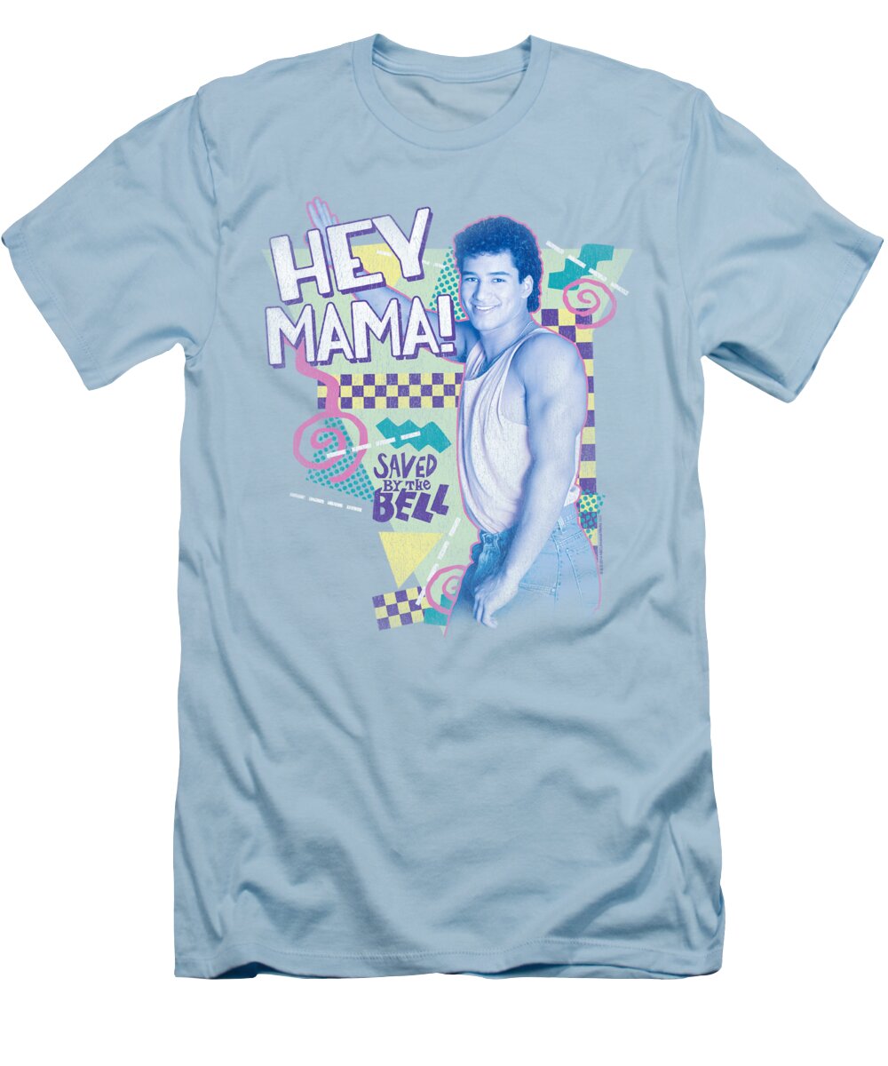  T-Shirt featuring the digital art Saved By The Bell - Hey Mama by Brand A
