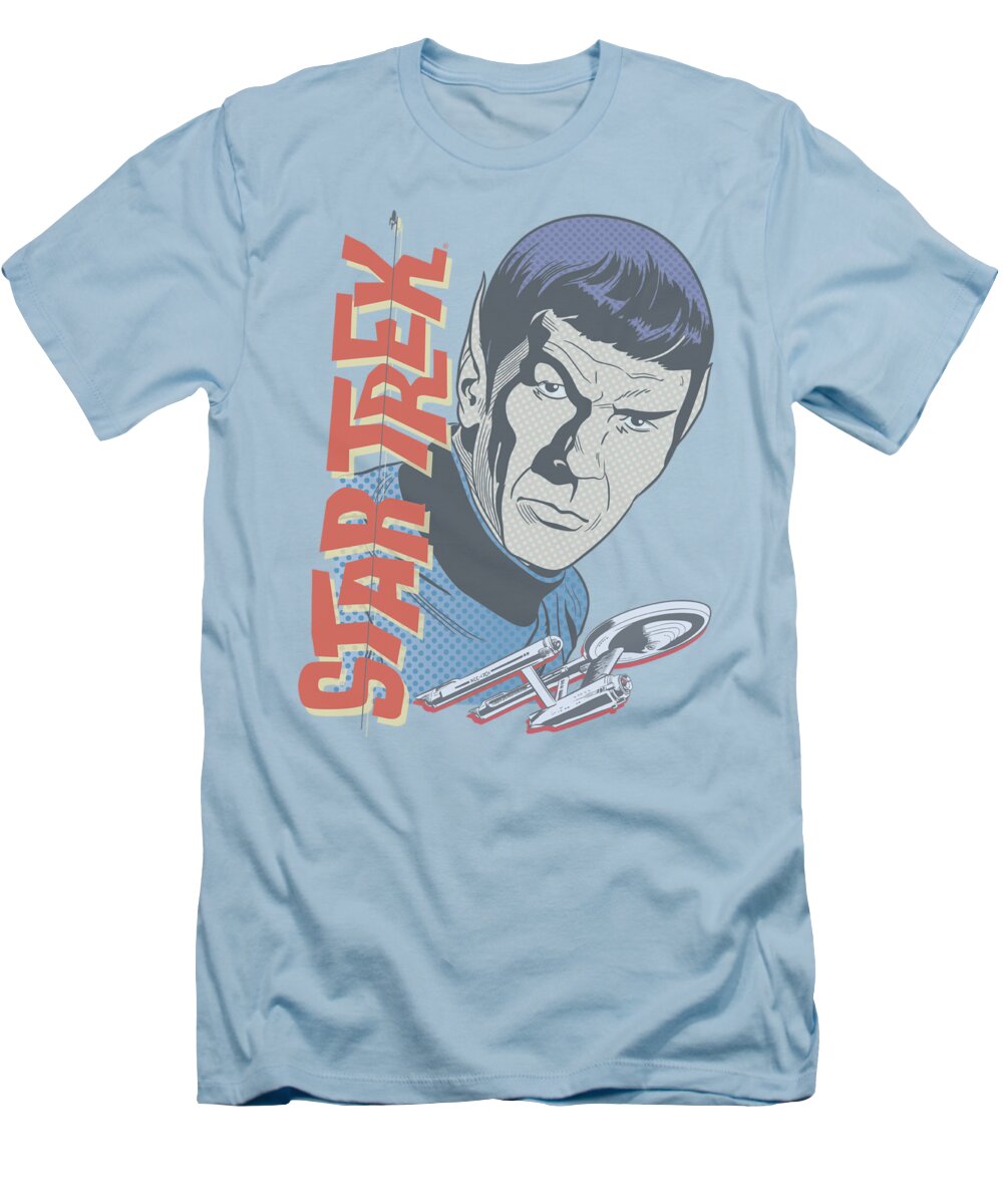 Star Trek T-Shirt featuring the digital art Star Trek - Vintage Spock by Brand A