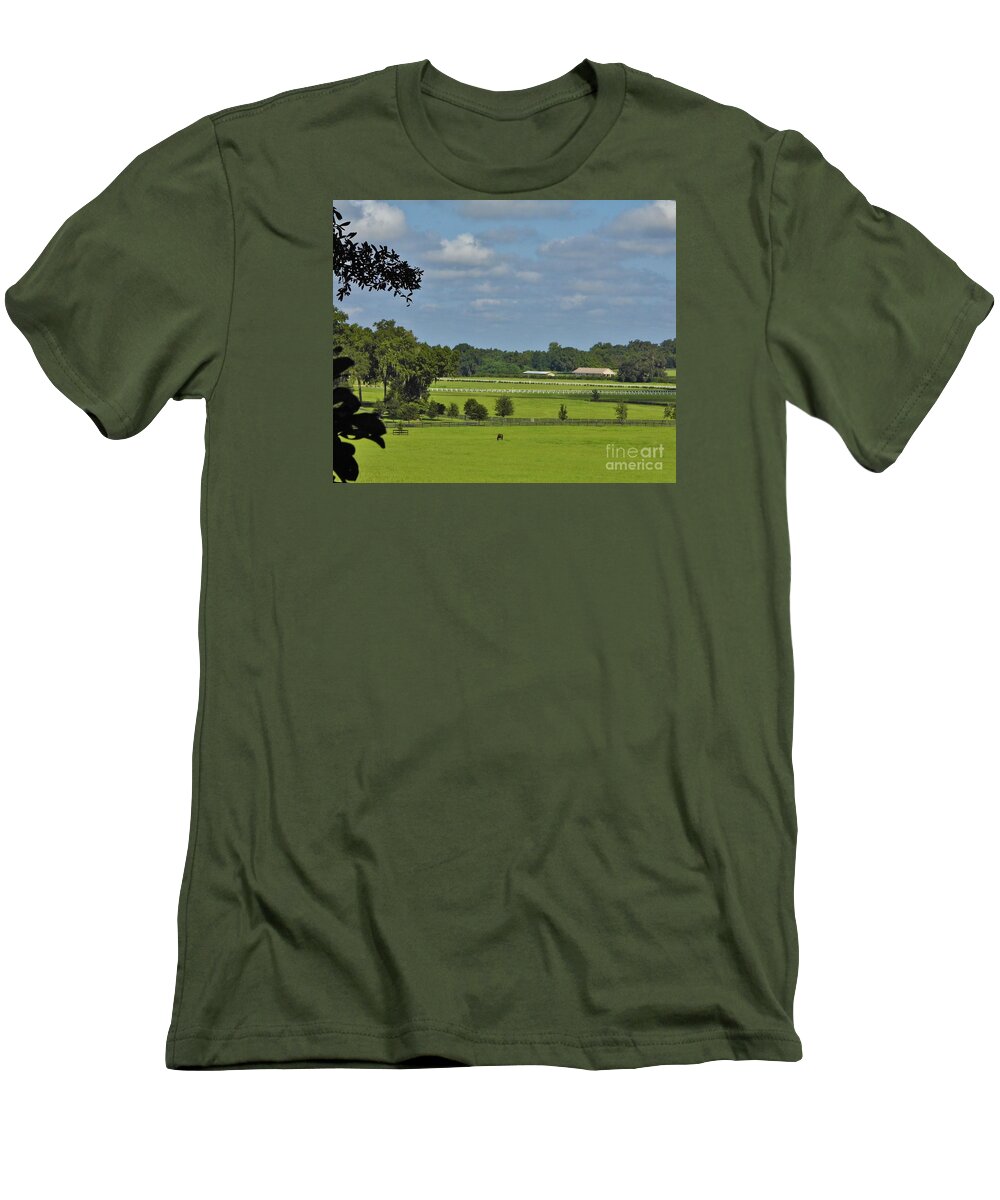 Beautiful Sky Above The Farm Slim-Fit T-Shirt for Sale by D Hackett